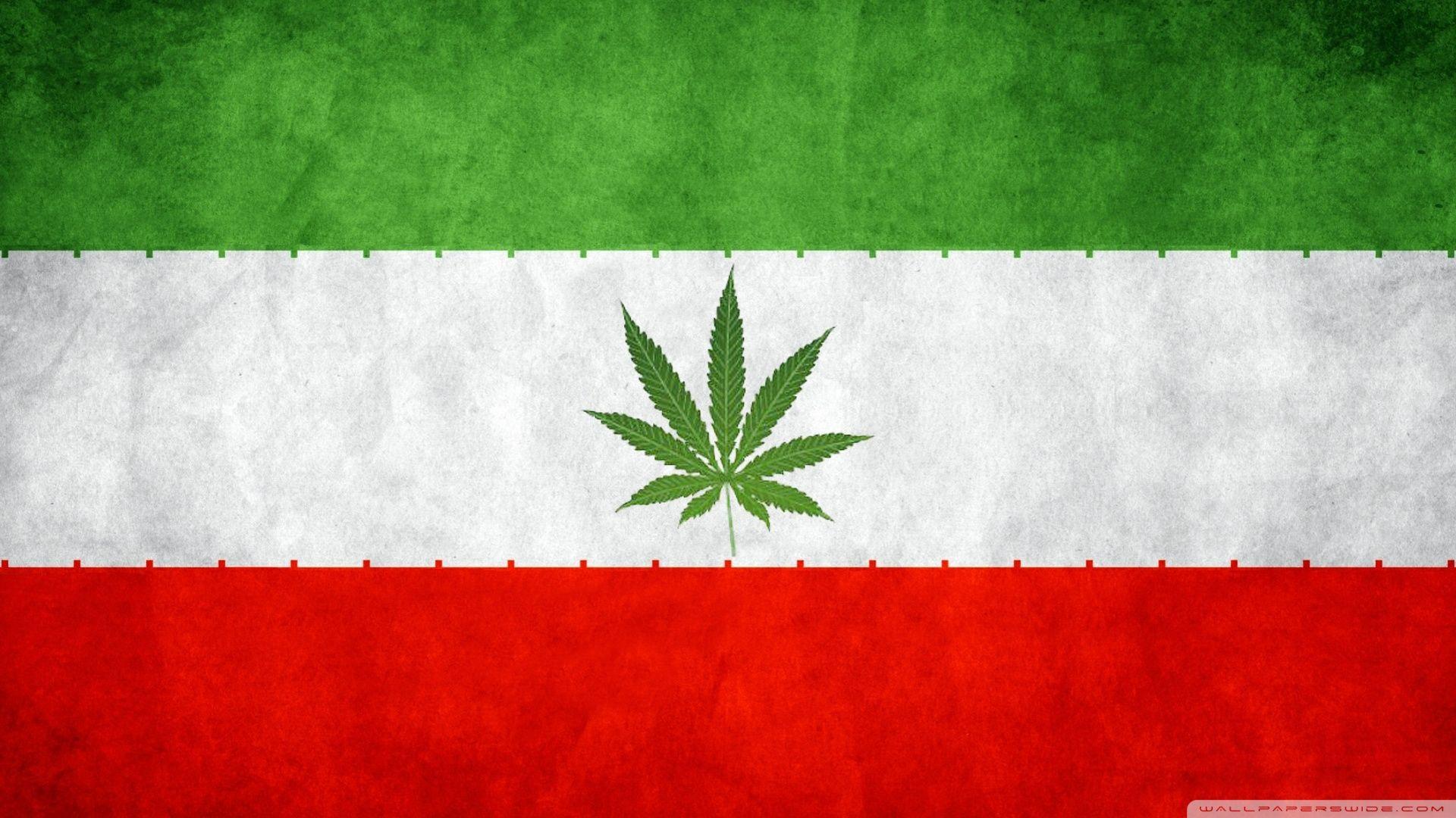 Download Iran Weeds Flag Wallpaper 1920x1080