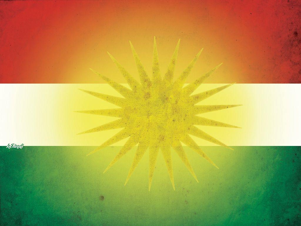 Kurdistan Flag Textured