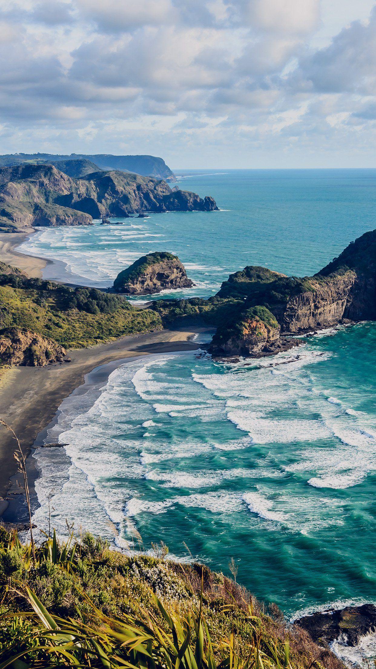 Sea Ocean View Water New Zealand Nature Android wallpaper