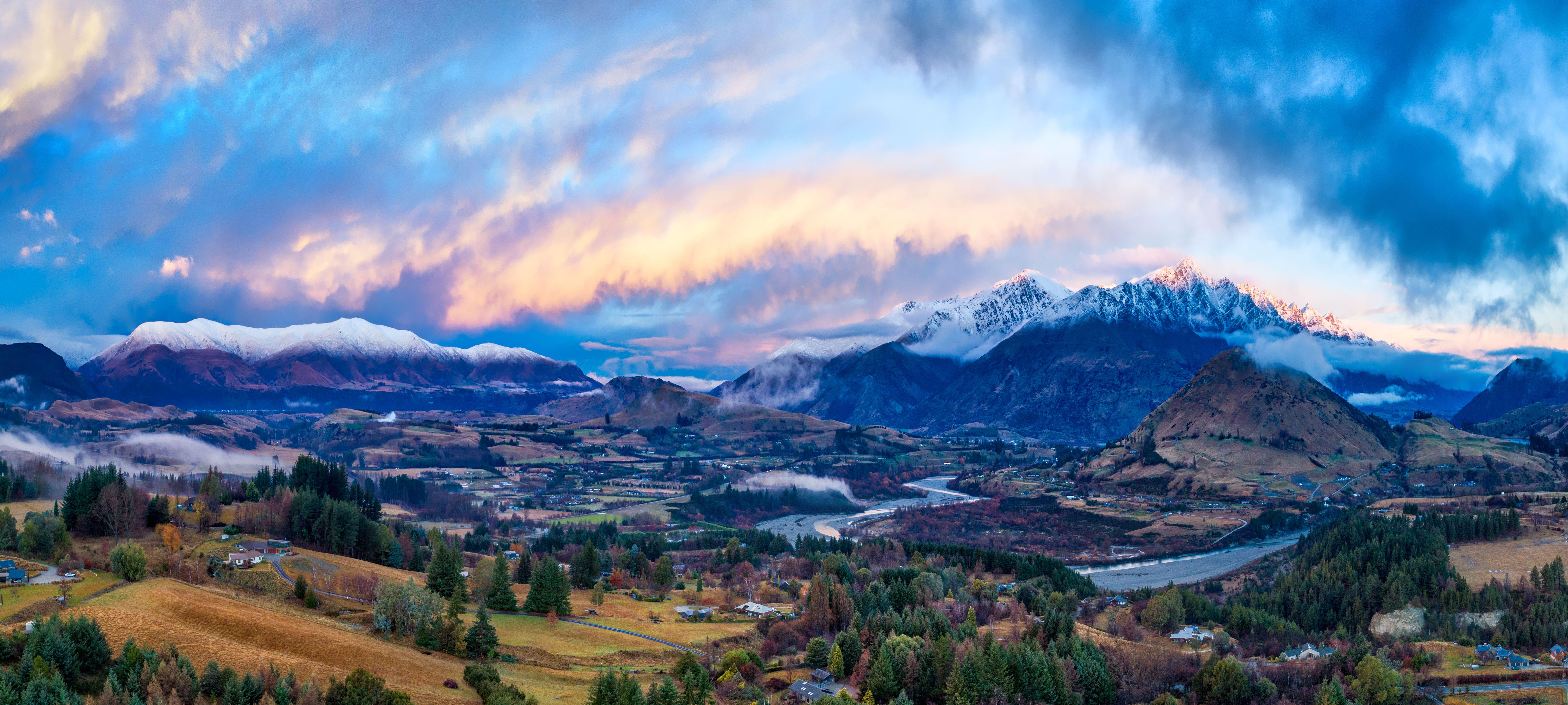 Panorama of Queenstown 5k Retina Ultra HD Wallpaper and Background