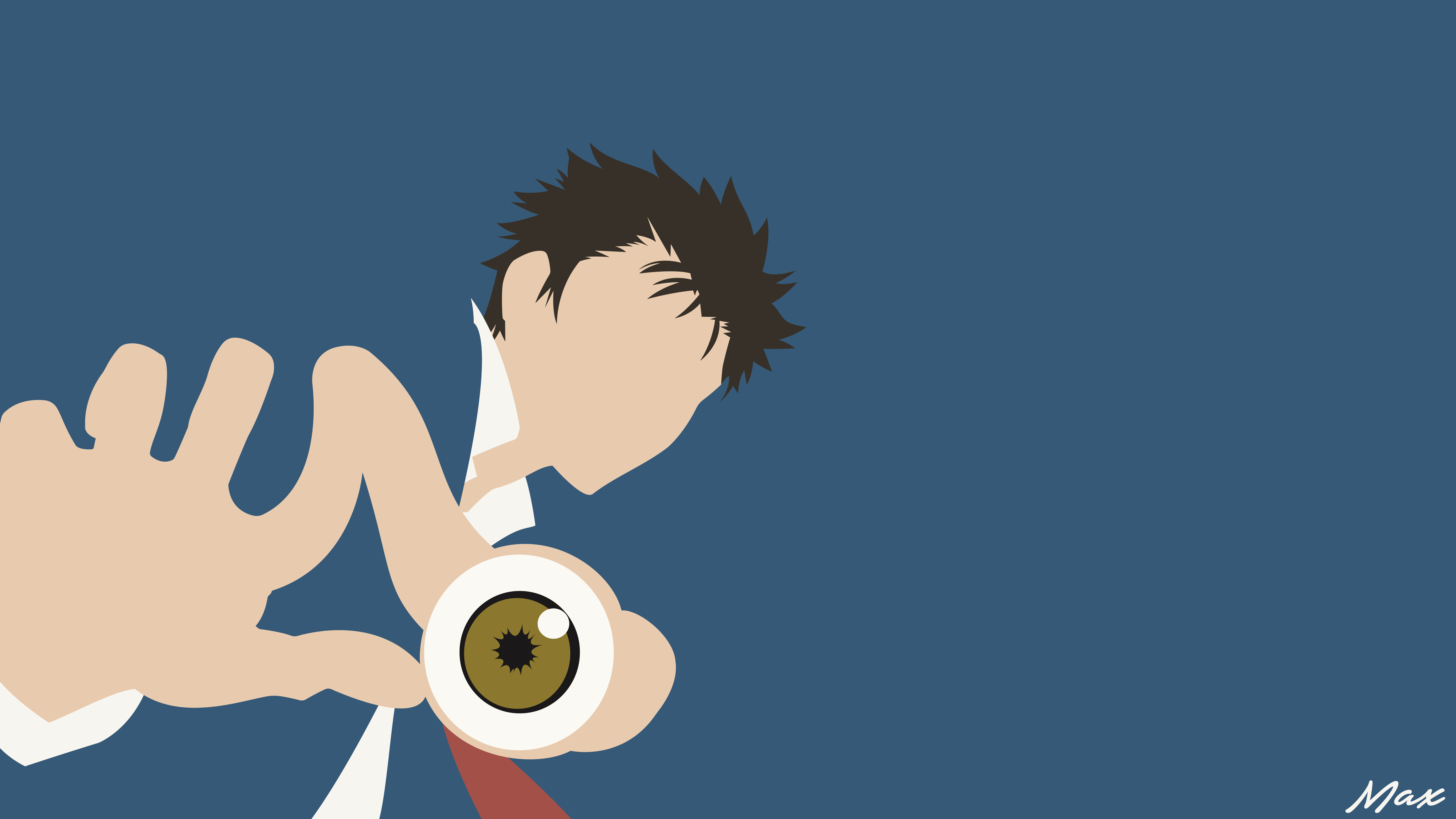 Shinichi and Migi (Kiseijuu) Minimal Wallpaper 2