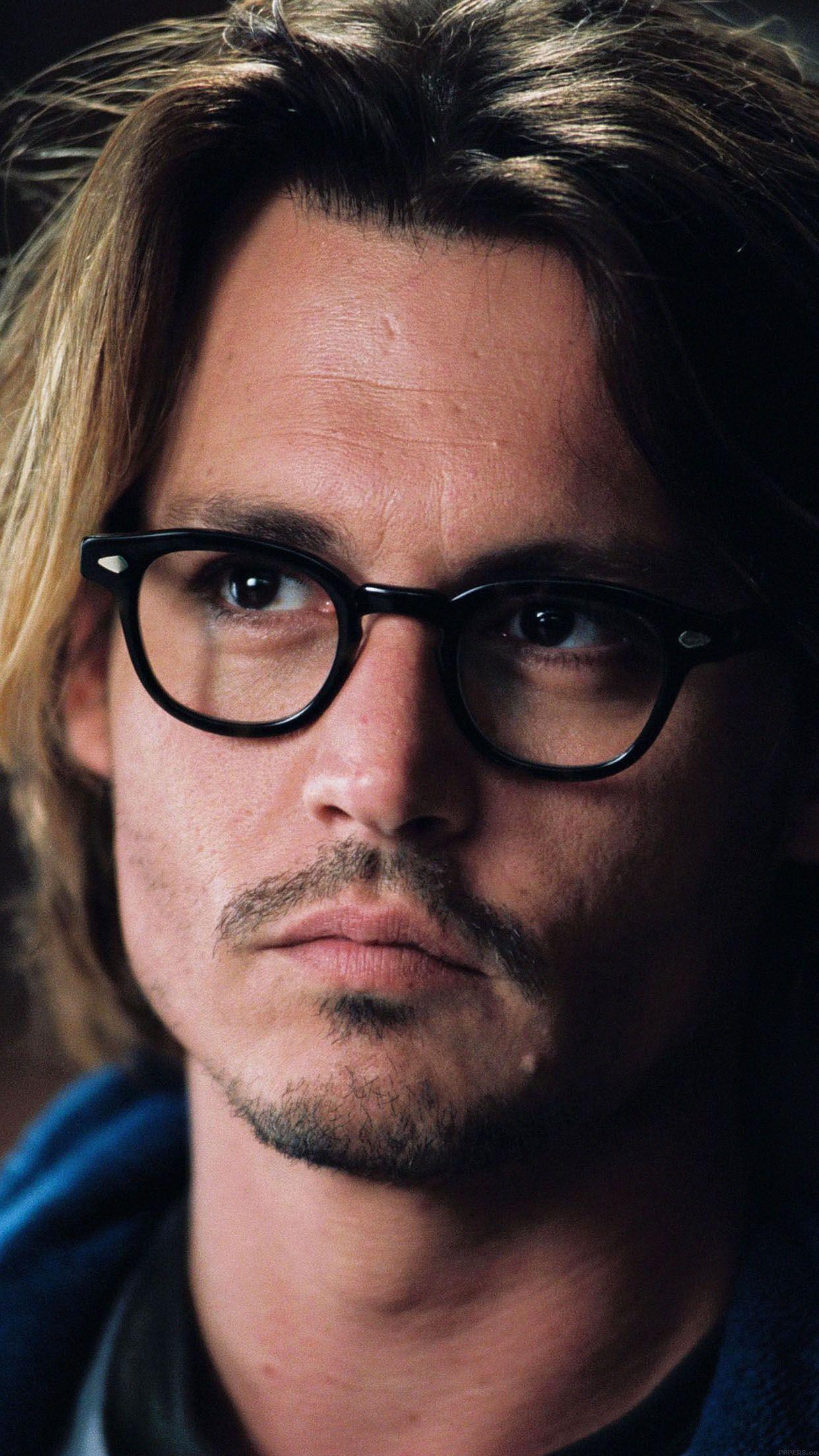 Wallpaper Johnny Depp Glass Film Actor Face Android wallpaper