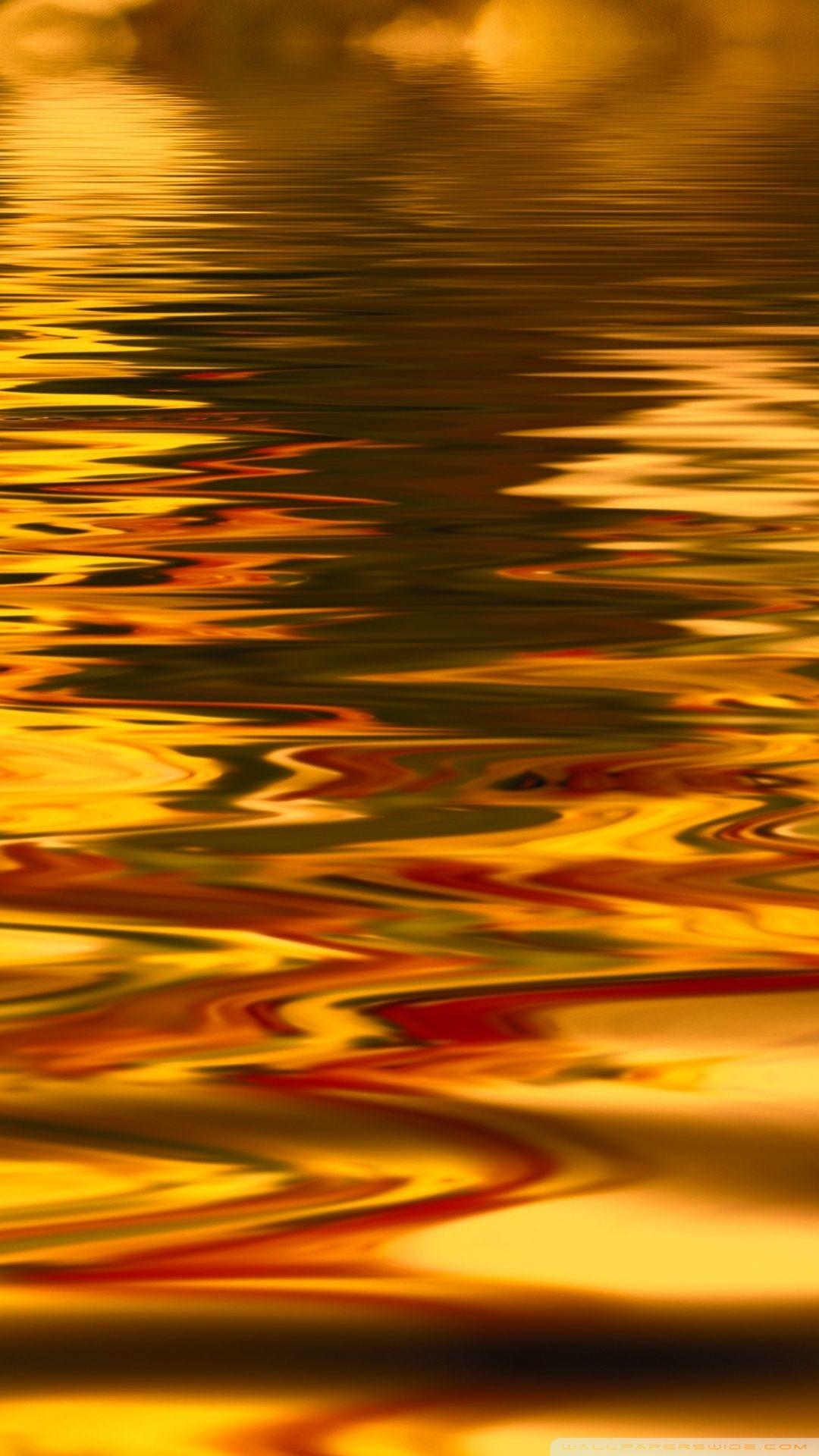 Golden Water Ultra HD Desktop Background Wallpaper for 4K UHD TV