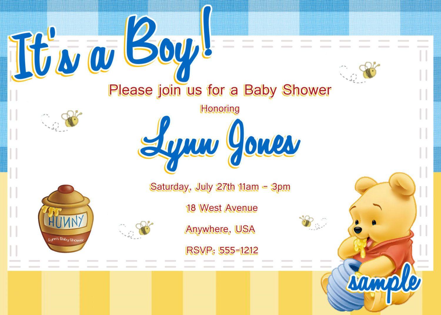 Appealing Winnie The Pooh Baby Shower Invitations For Additional