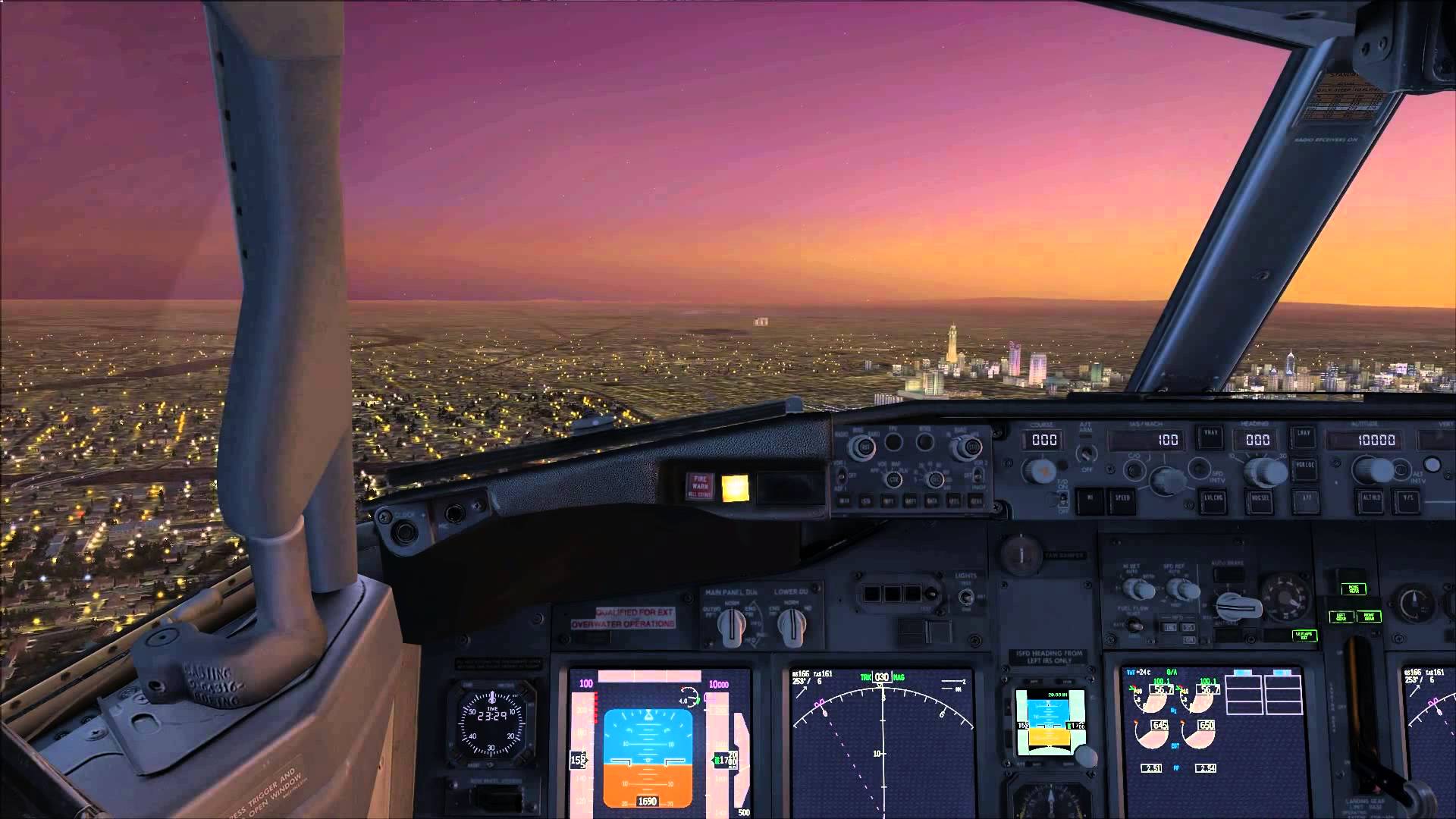Bangkok Skyline From Cockpit Boeing 737 900
