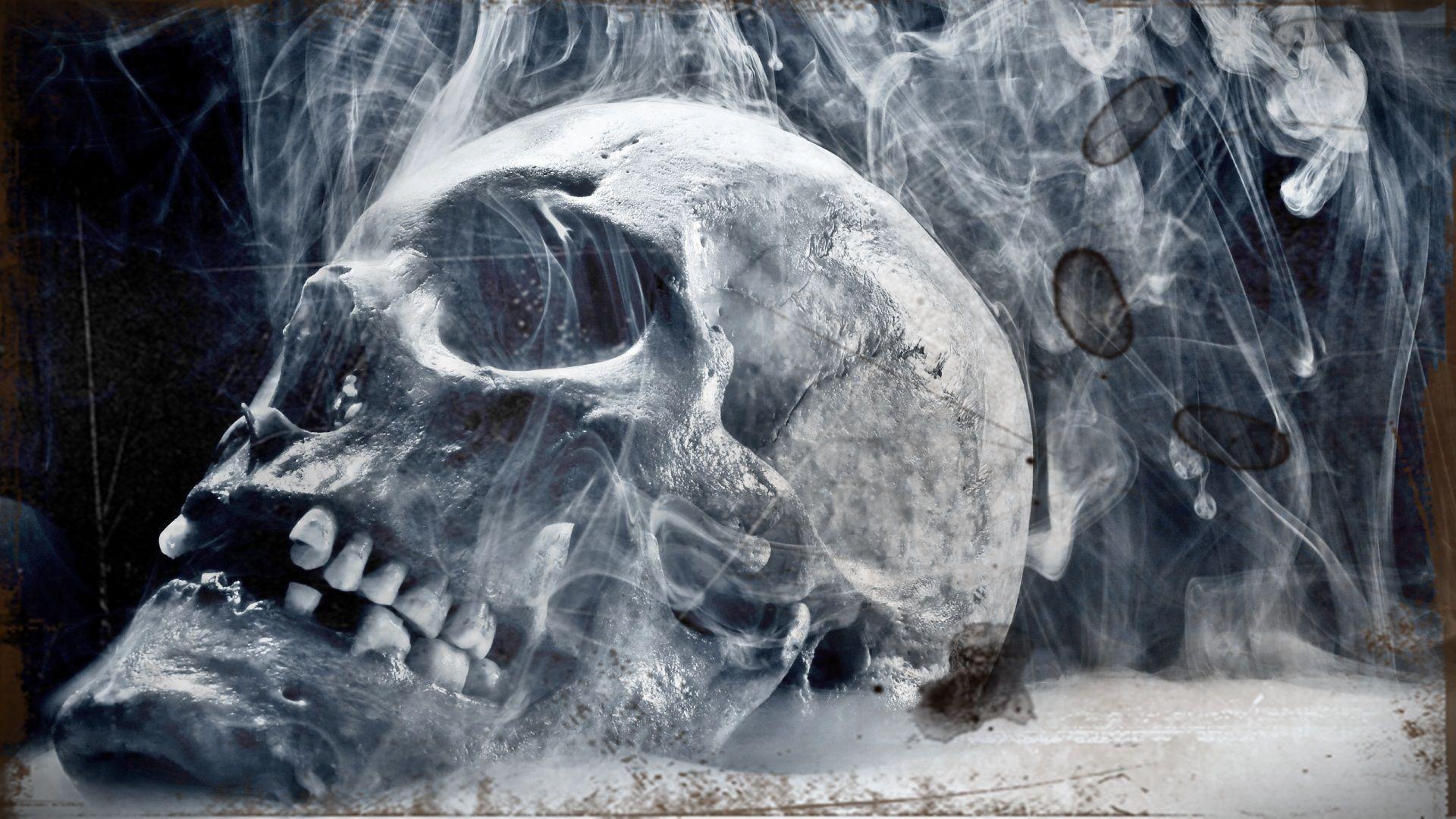 Smoke Skull 3D Wallpaper