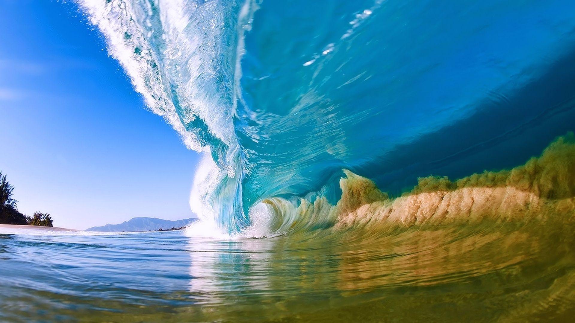 Natural Summer Ocean Wave Desktop HD Wallpaper