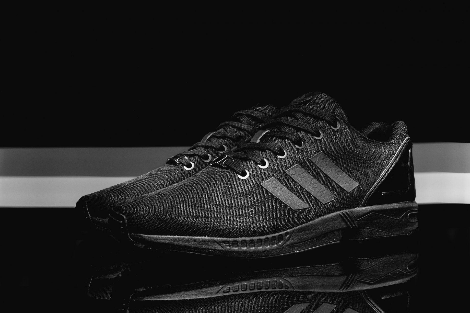 Full HD Of Adidas Zx Flux Blackout Shoes Wallpaper Pics Desktop