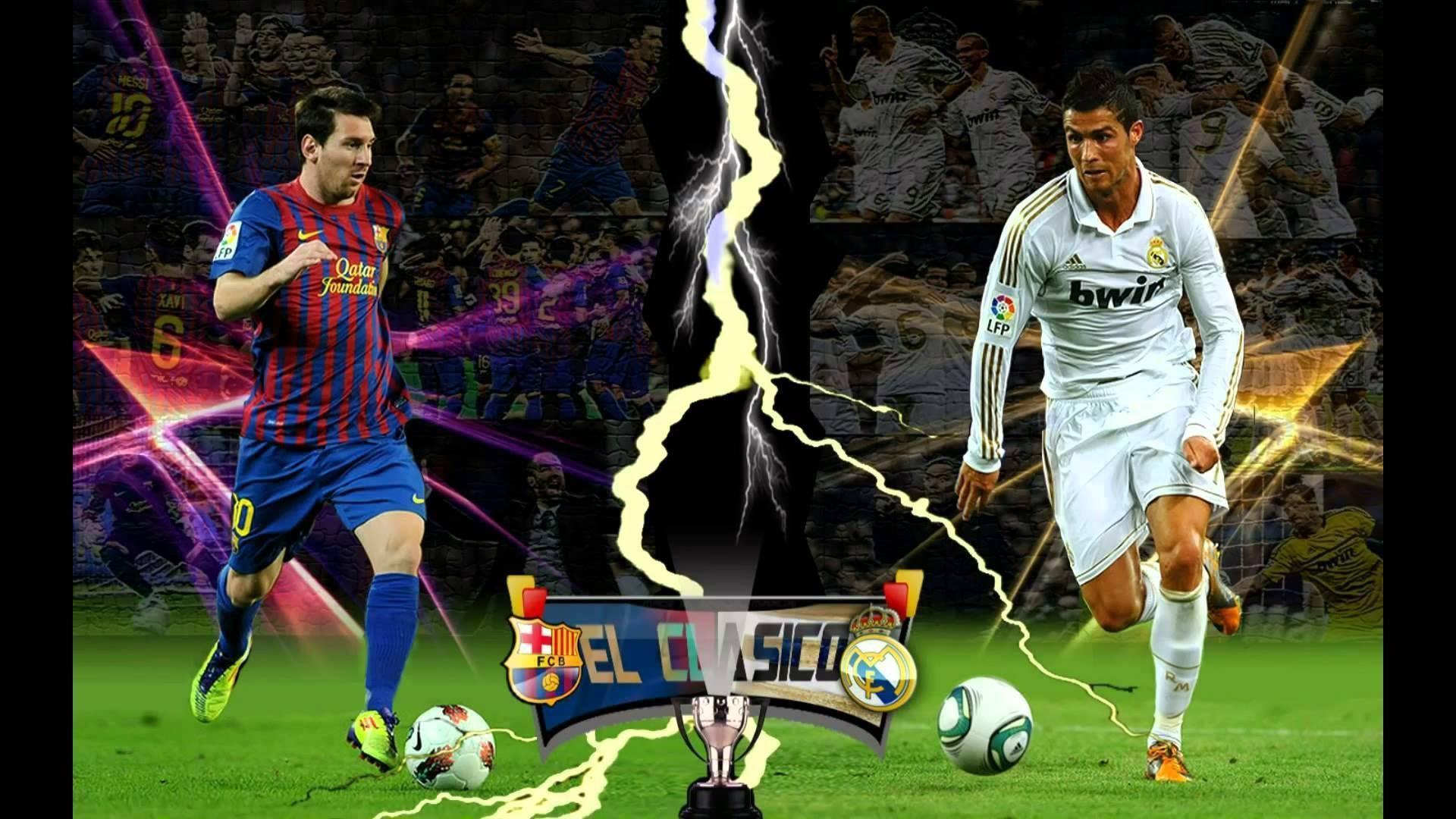 Cristiano Ronaldo vs. Lionel Messi Clasico HD desktop wallpaper