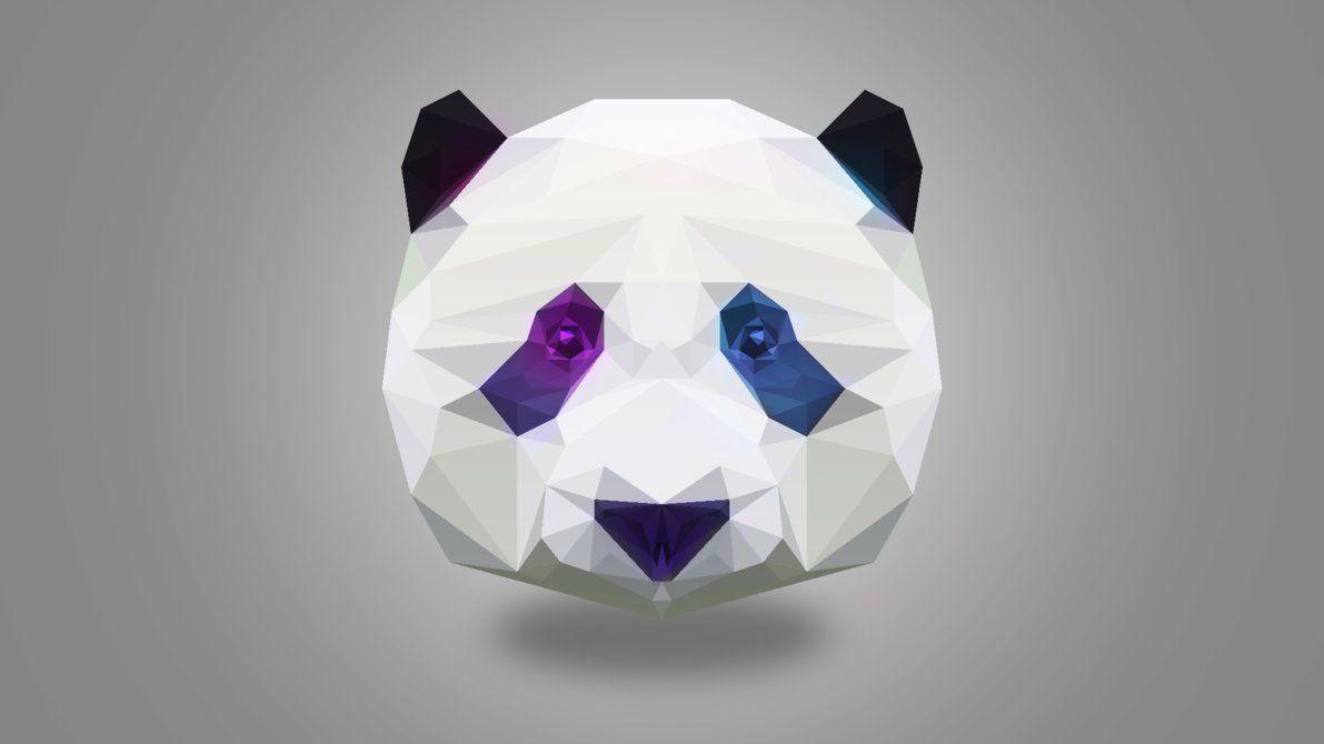 Panda Low Poly Desktop Background