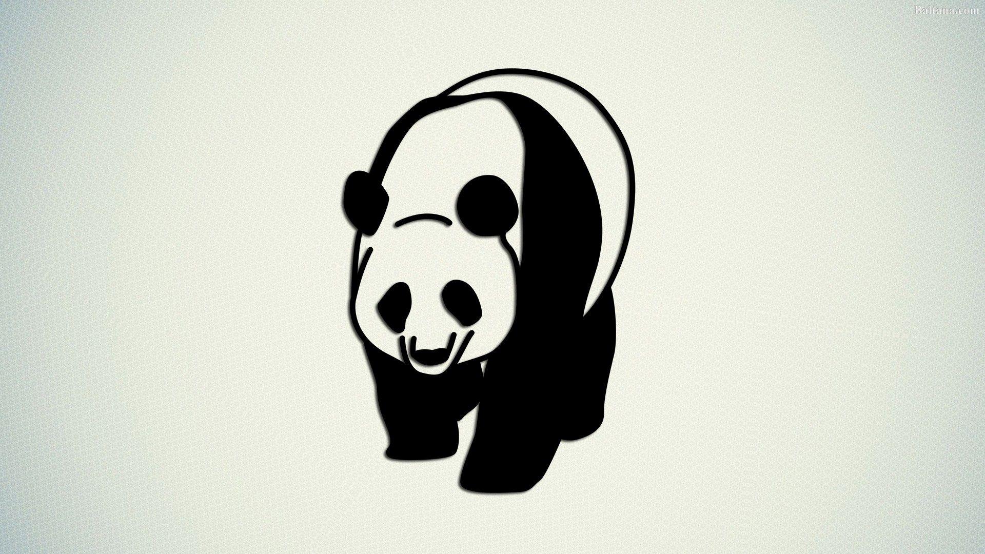 Панда рисунок обои