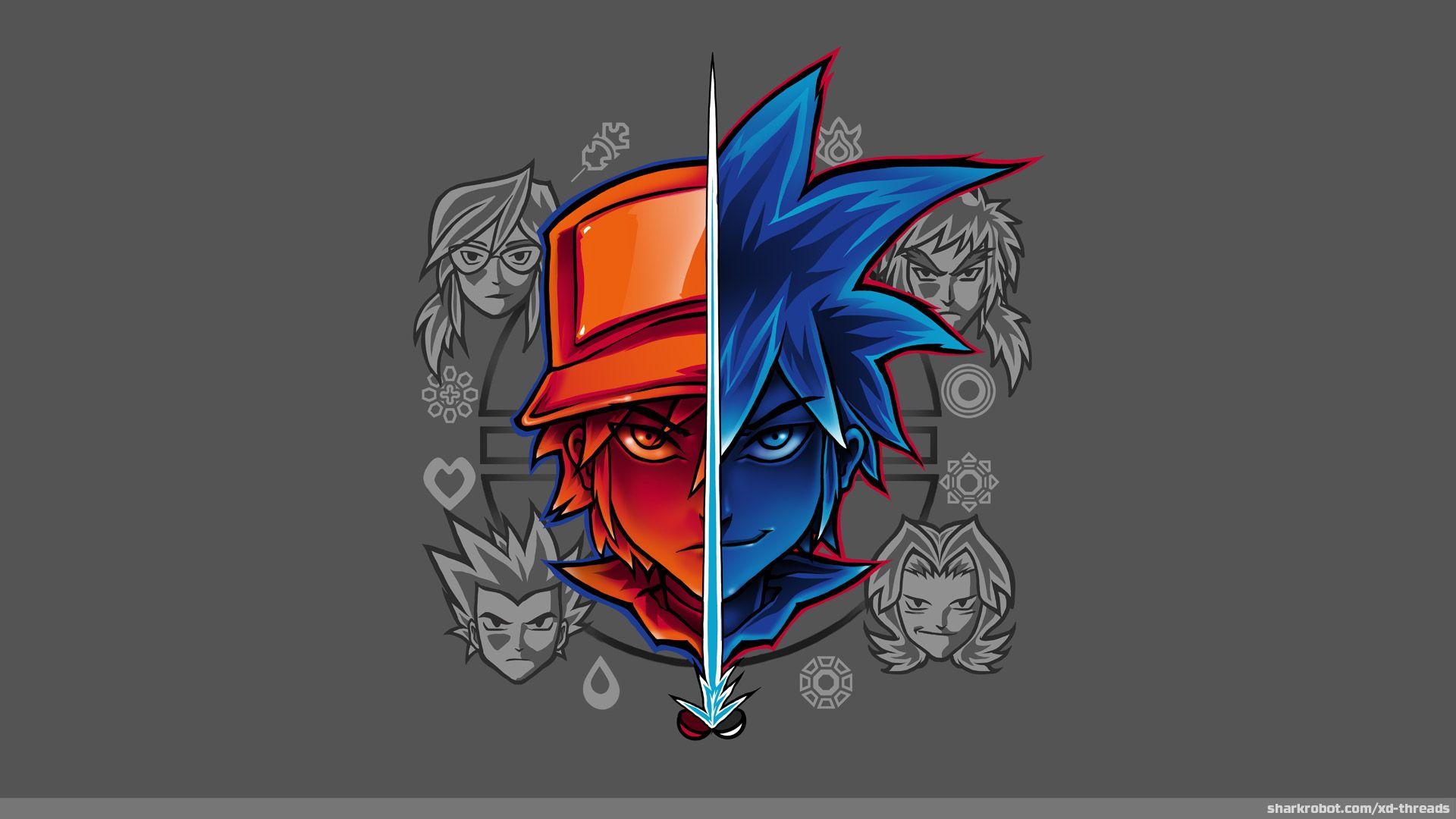 pokemon trainer red vs blue wallpaper