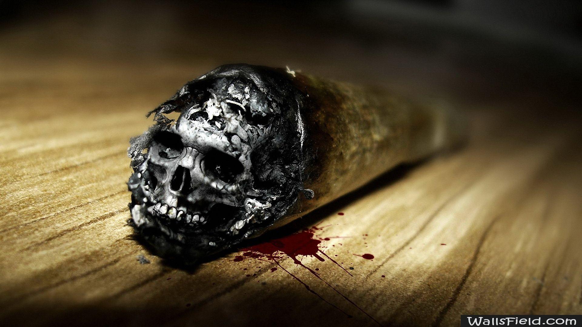 Skull The End Cigarette. Free HD wallpaper, HD wallpaper
