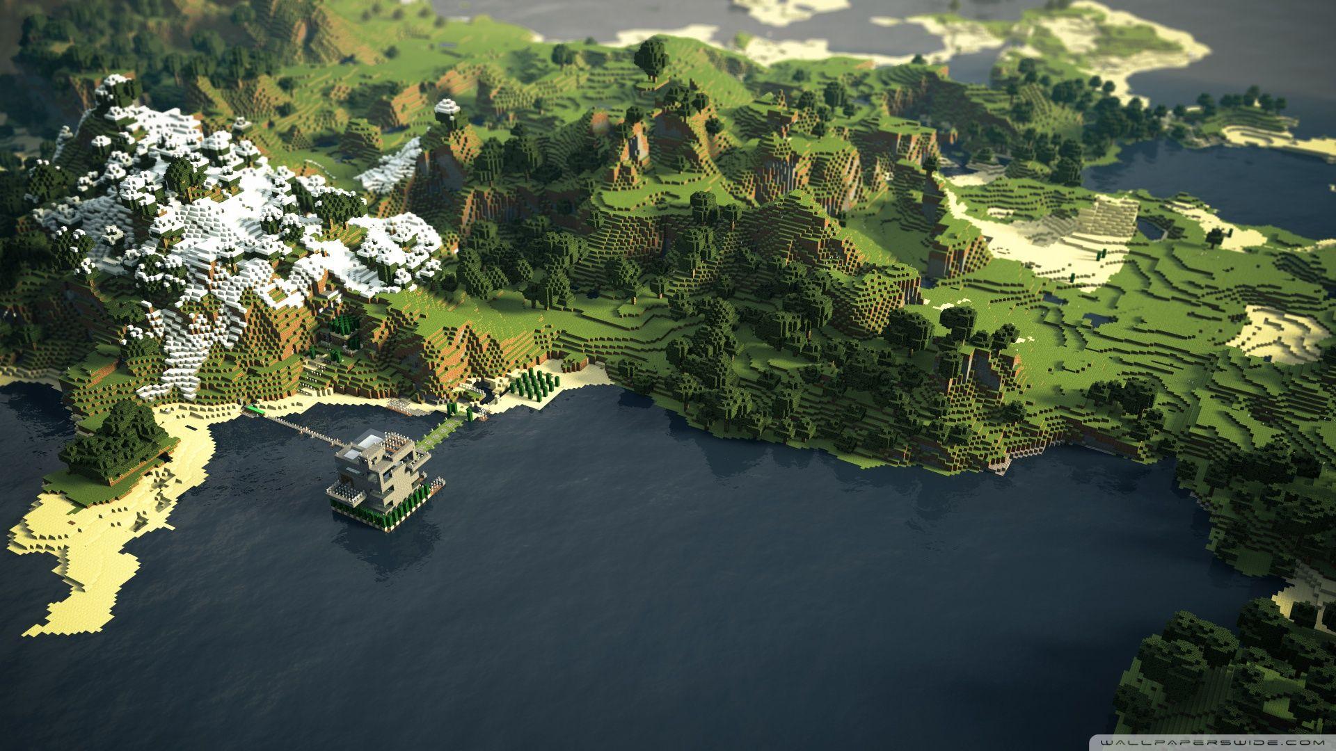 Minecraft Landscape ❤ 4K HD Desktop Wallpapers for 4K Ultra HD TV