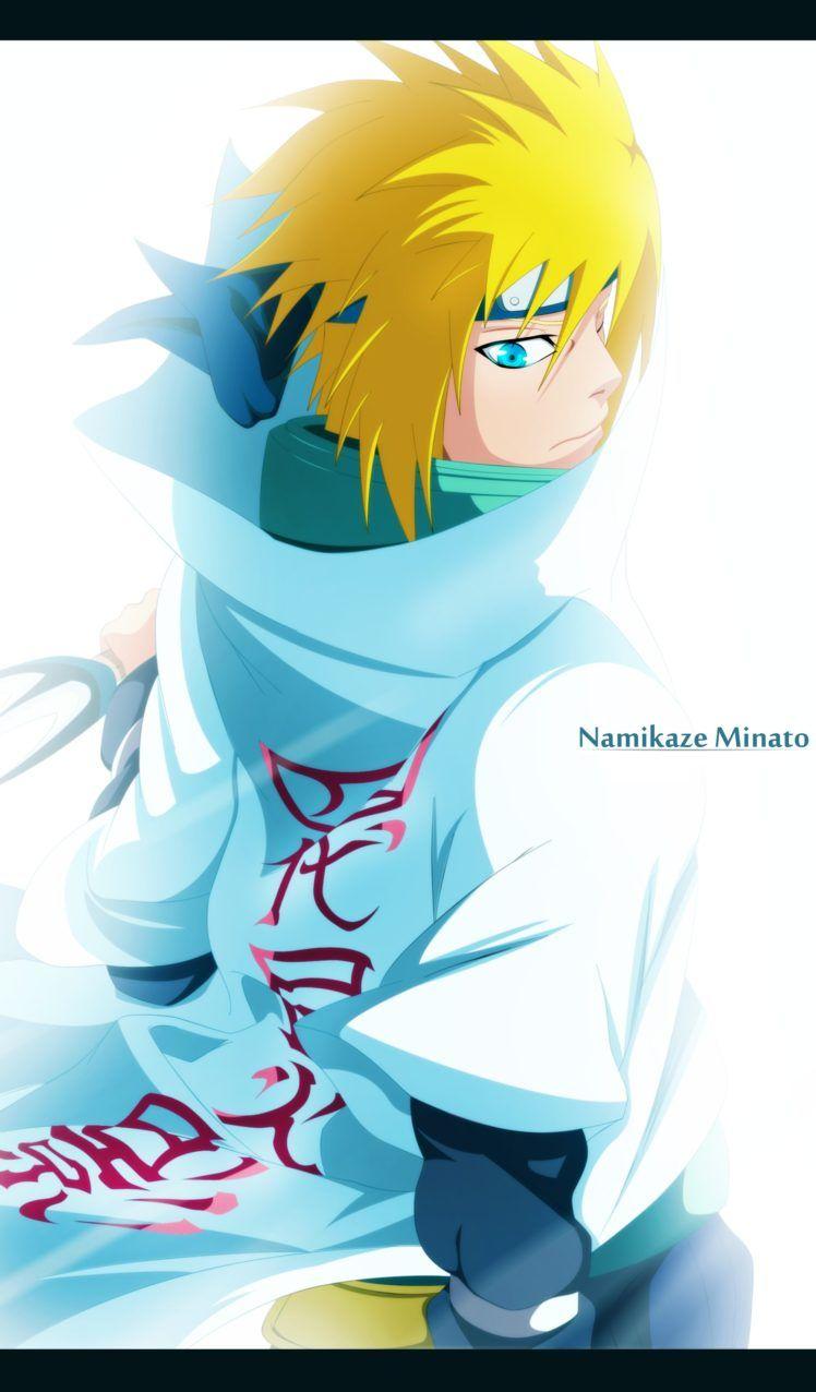 anime, Namikaze Minato, Naruto Shippuuden, Render, Blue eyes, Hokage