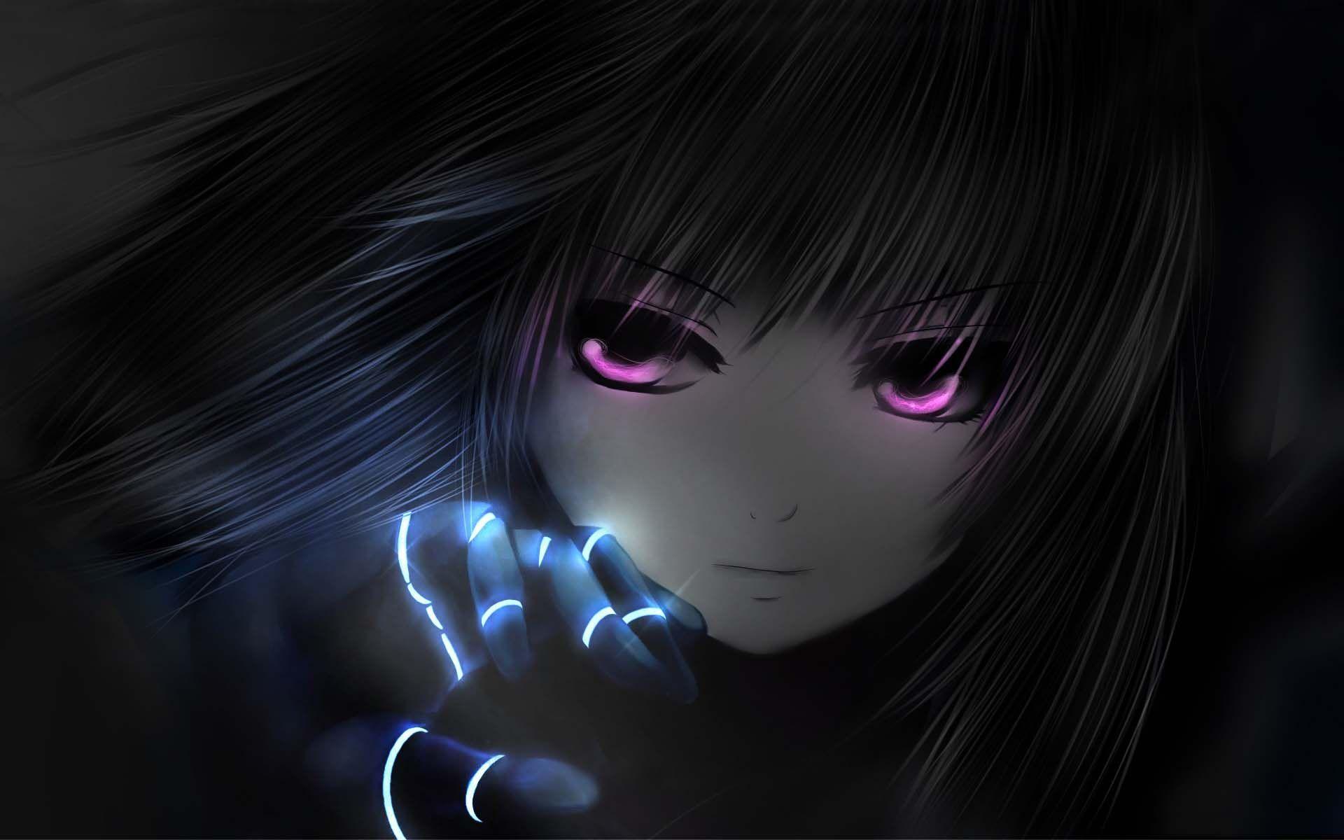 Girl Face At Dark. HD Anime Wallpaper for Mobile and Desktop