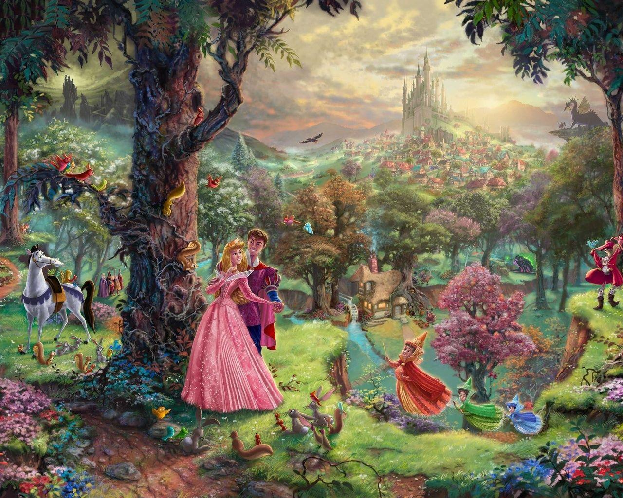 Thomas Kinkade, Sleeping Beauty, Animated Film, Art, Walt