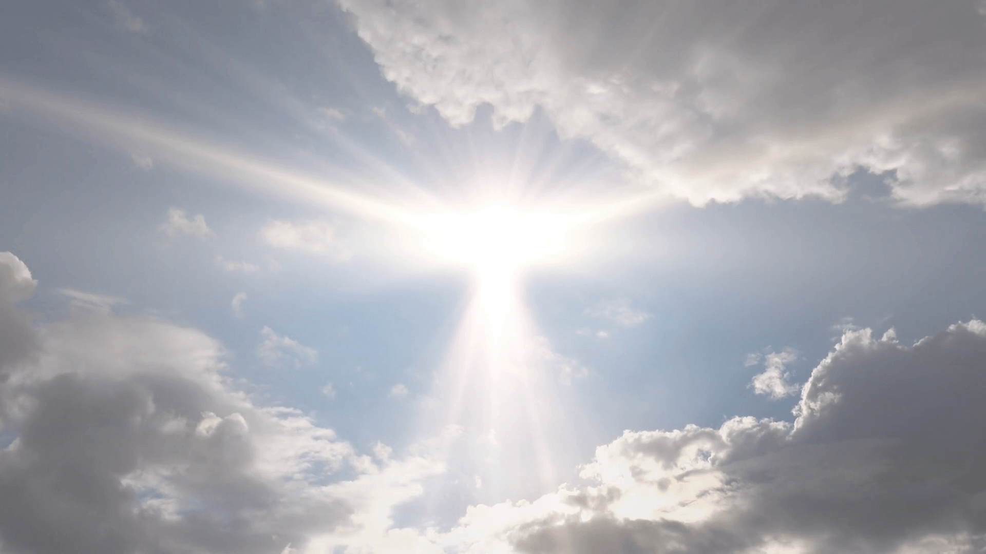heavenly sun light cloudscape background effect Stock Video Footage
