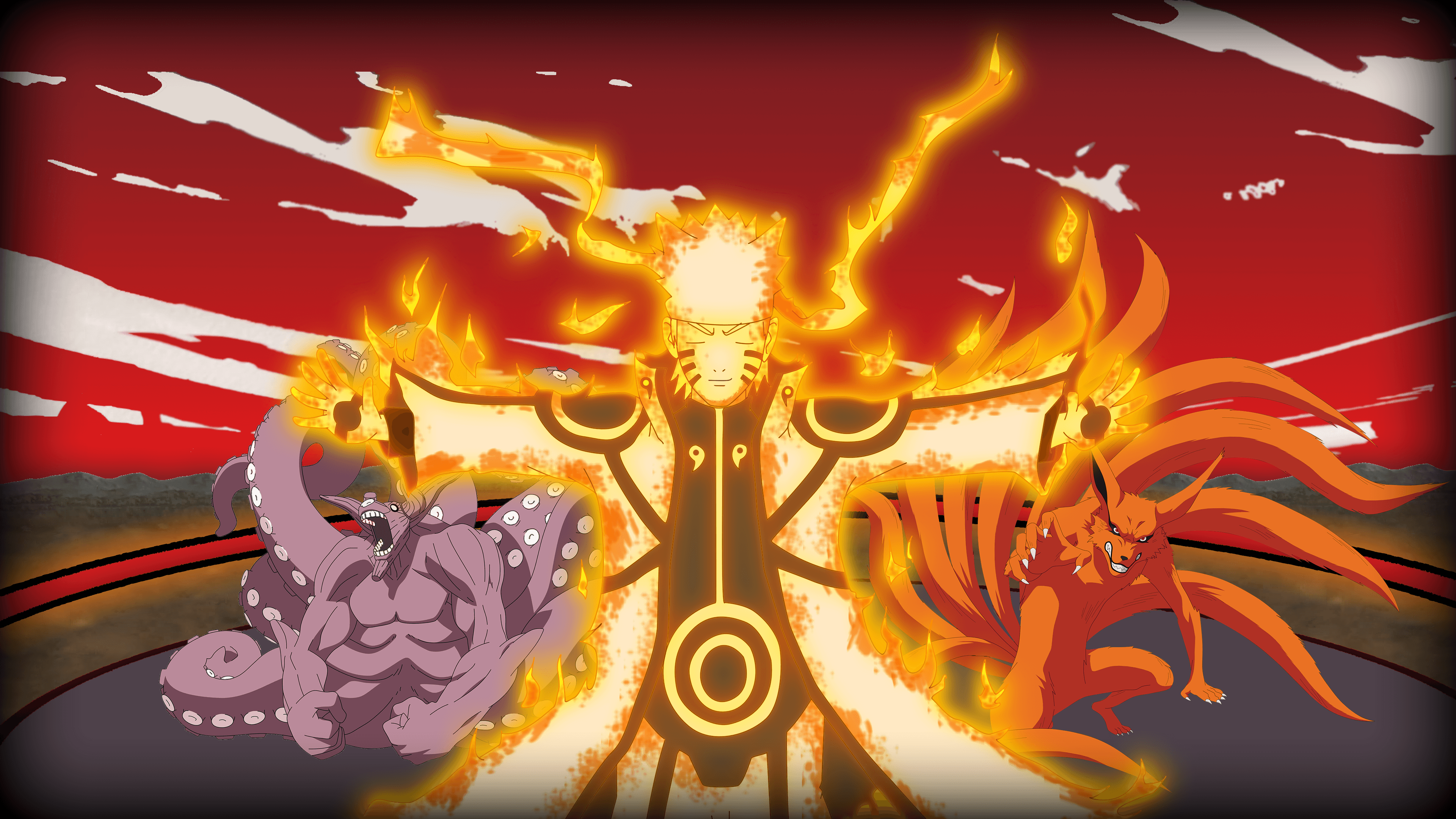 Naruto Kurama Mode Wallpaper (Ultra High Quality)