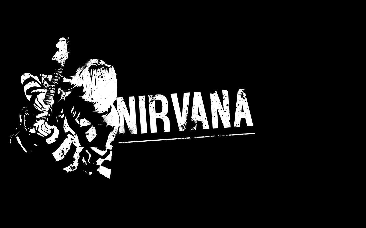 Black White Nirvana Wallpaper HD Wallpaper