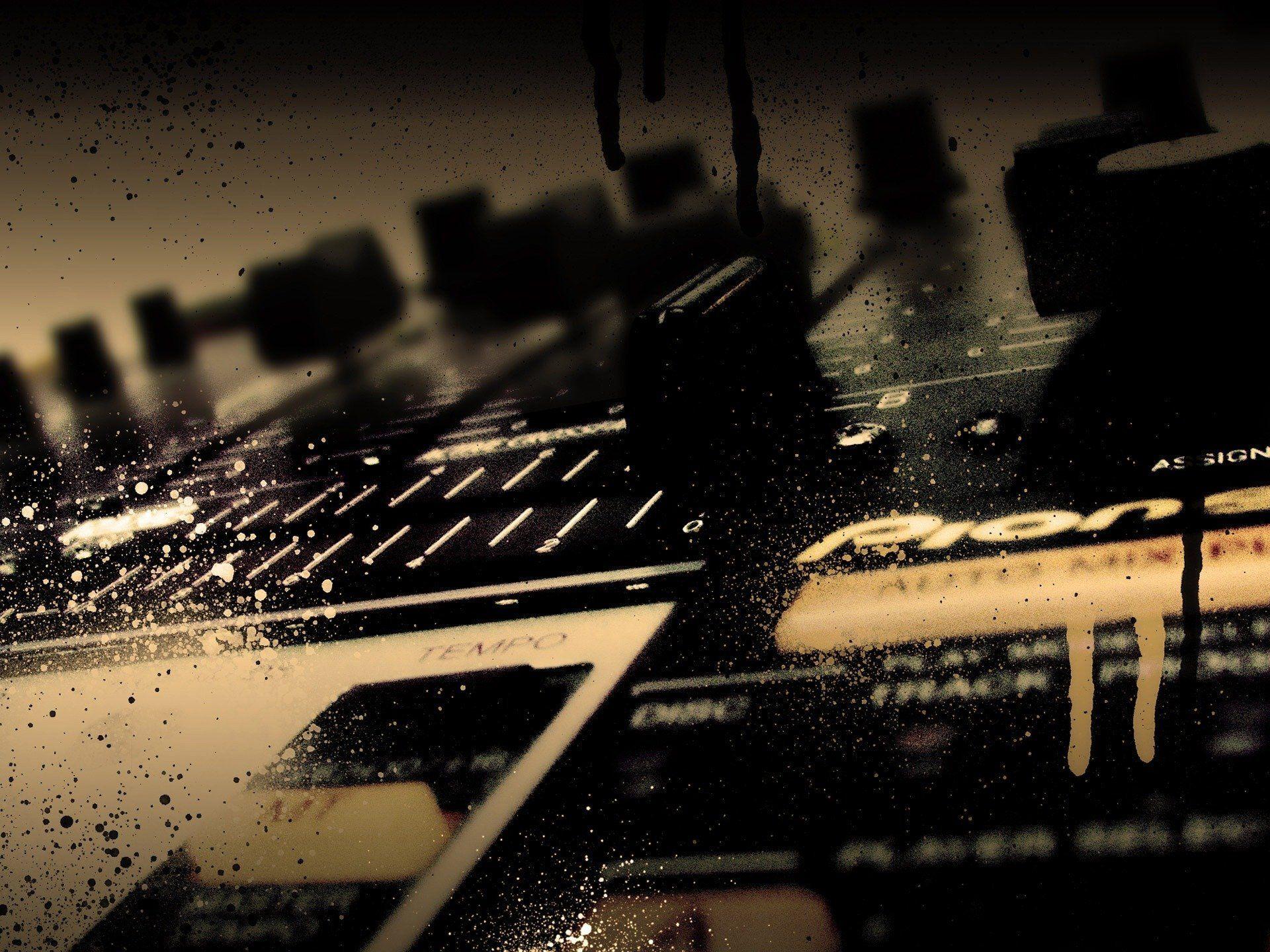 music mixer eq remote dj dark background HD wallpaper