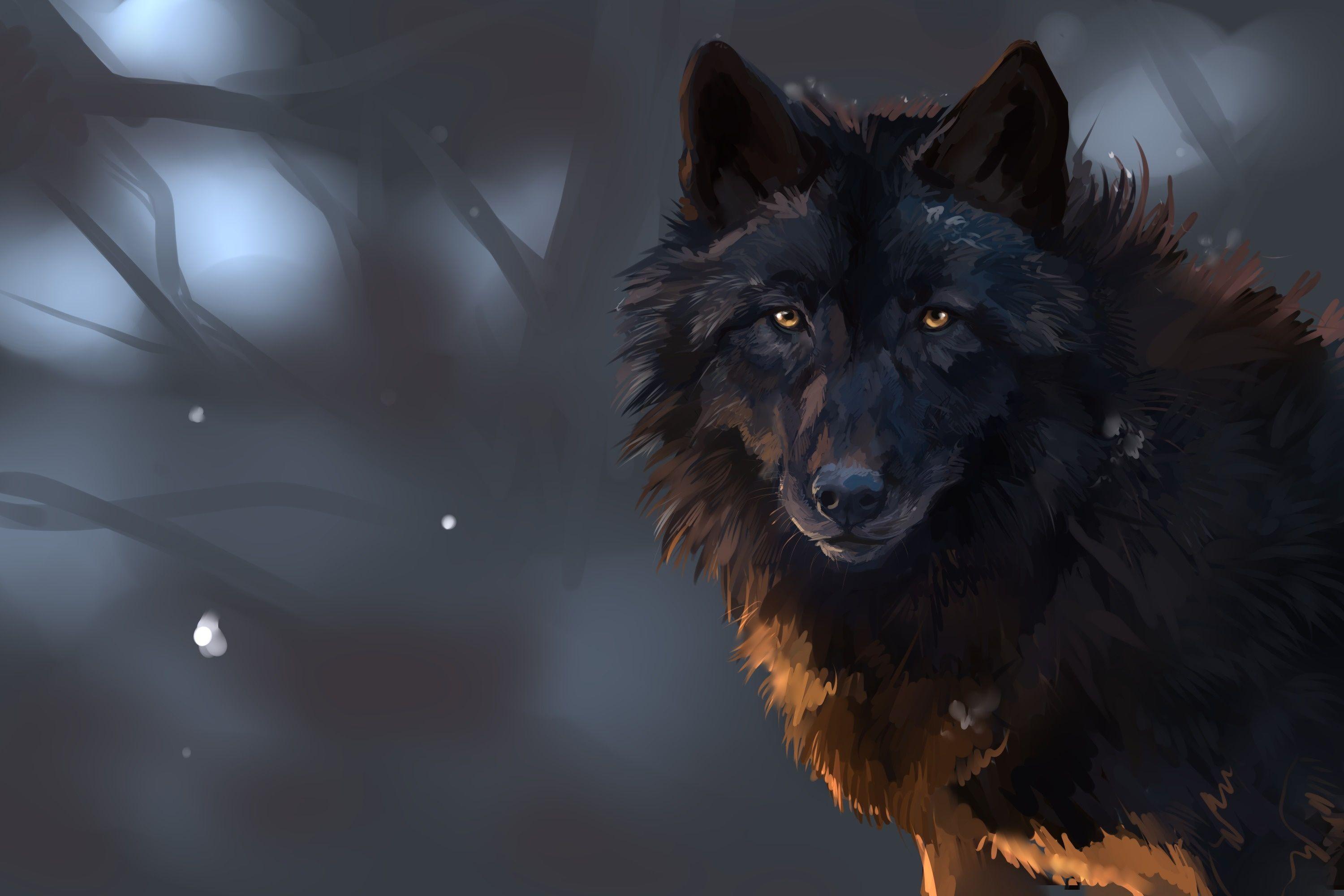 Wolf Wallpaper HD Desktop. Wolf Fantasy & Paintings