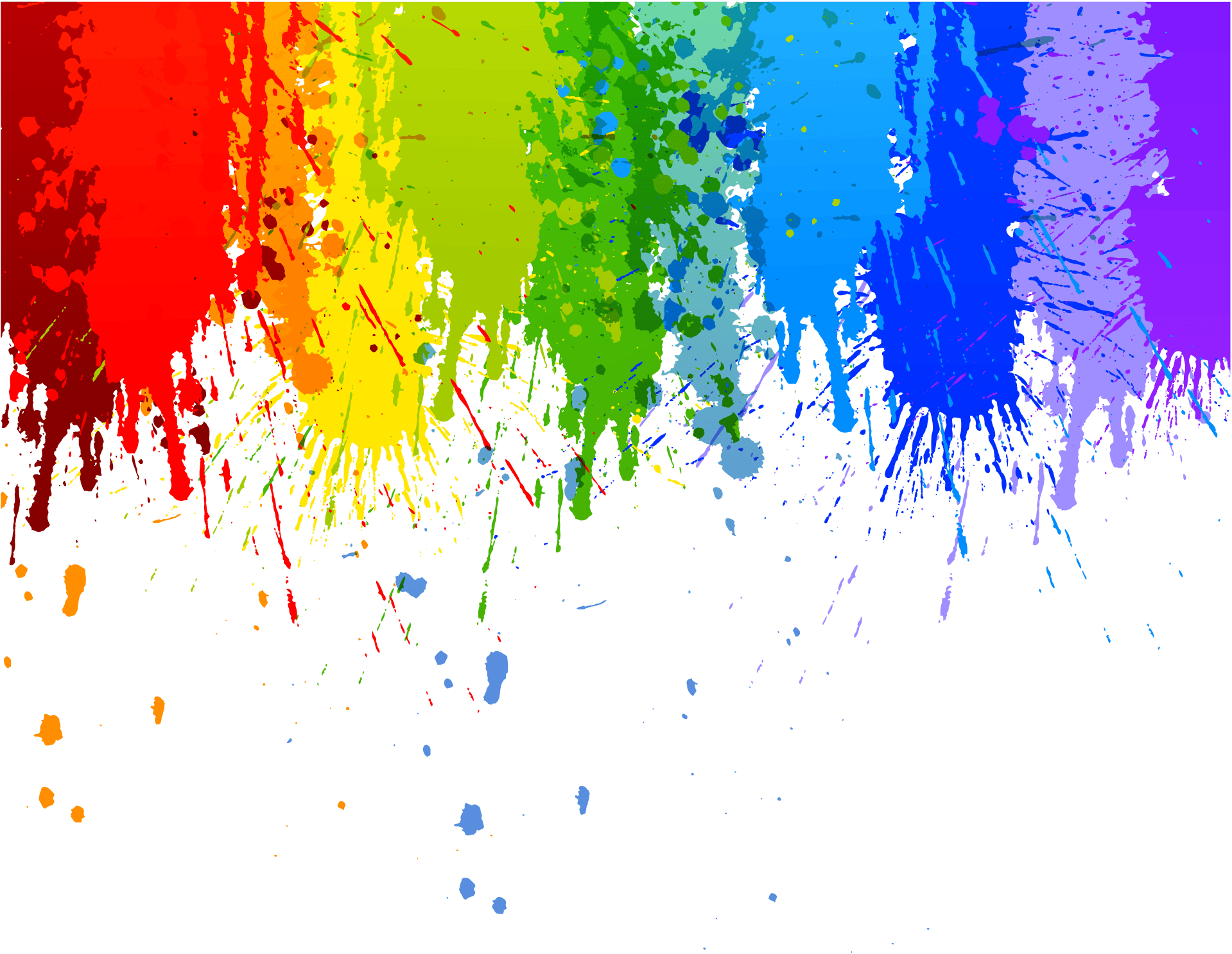 Rainbow Colour Splash Drip Transparent Backgrounds