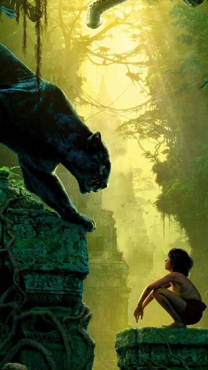 Bagheera and Mowgli wallpaper