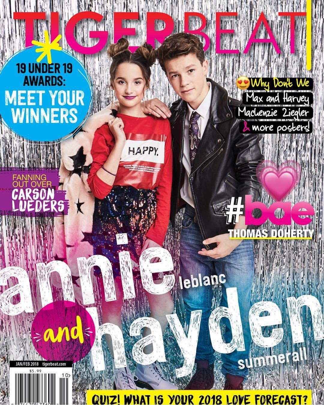 Image result for hayden summerall and annie leblanc on a tiger beat
