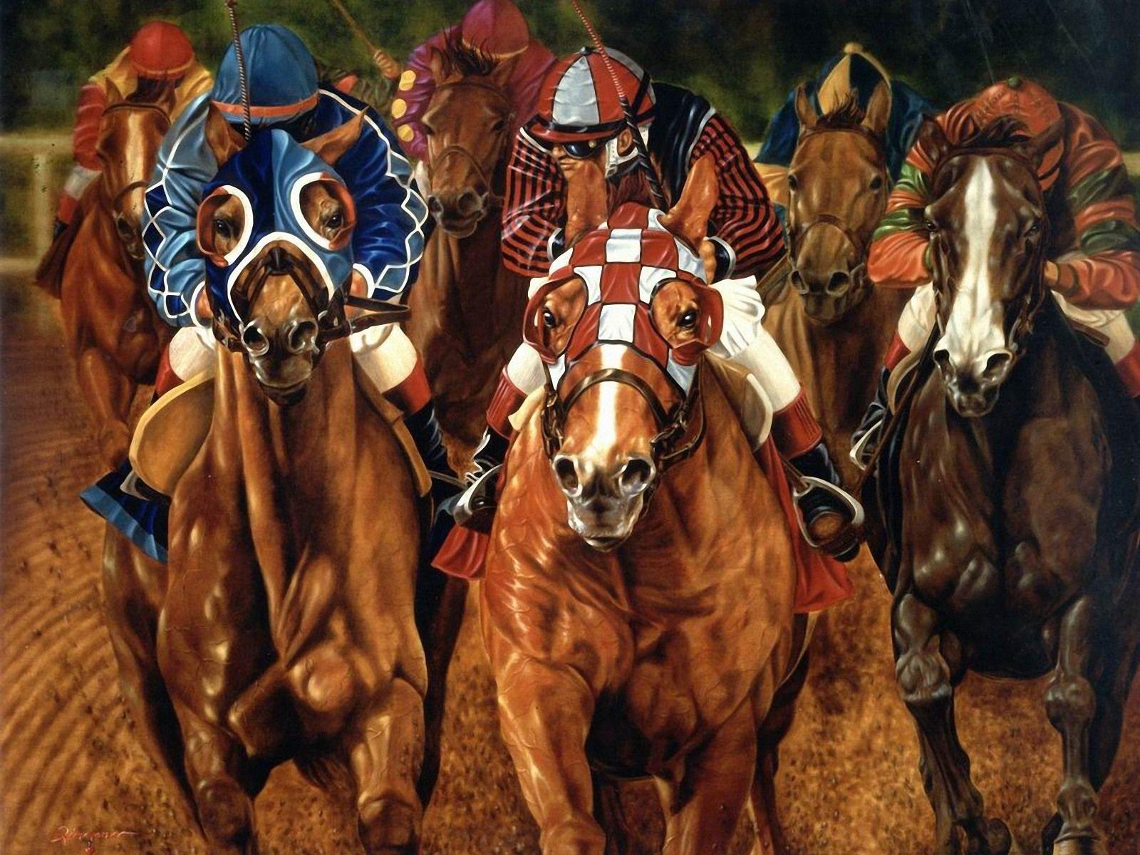 equine artists. Horse Racing art 1600x1200 Wallpaper, 1600x1200