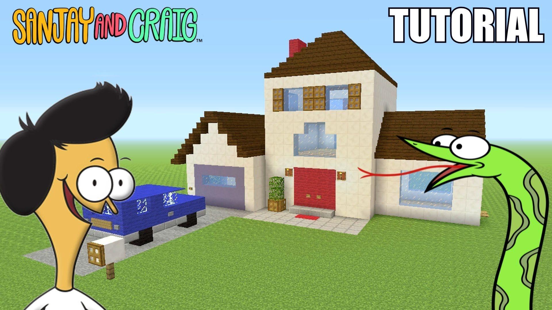 Minecraft Tutorial: How To Make Sanjay and Craig's House!! Sanjay