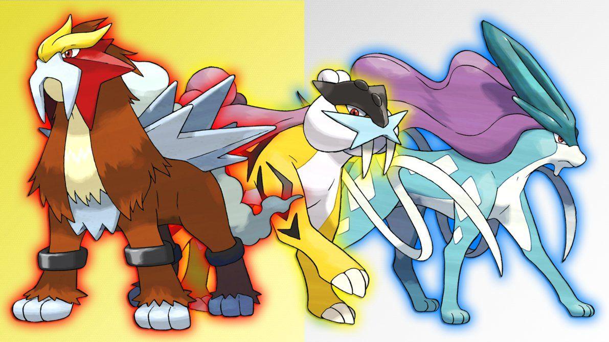 Entei, Raikou and Suicune Wallpaper