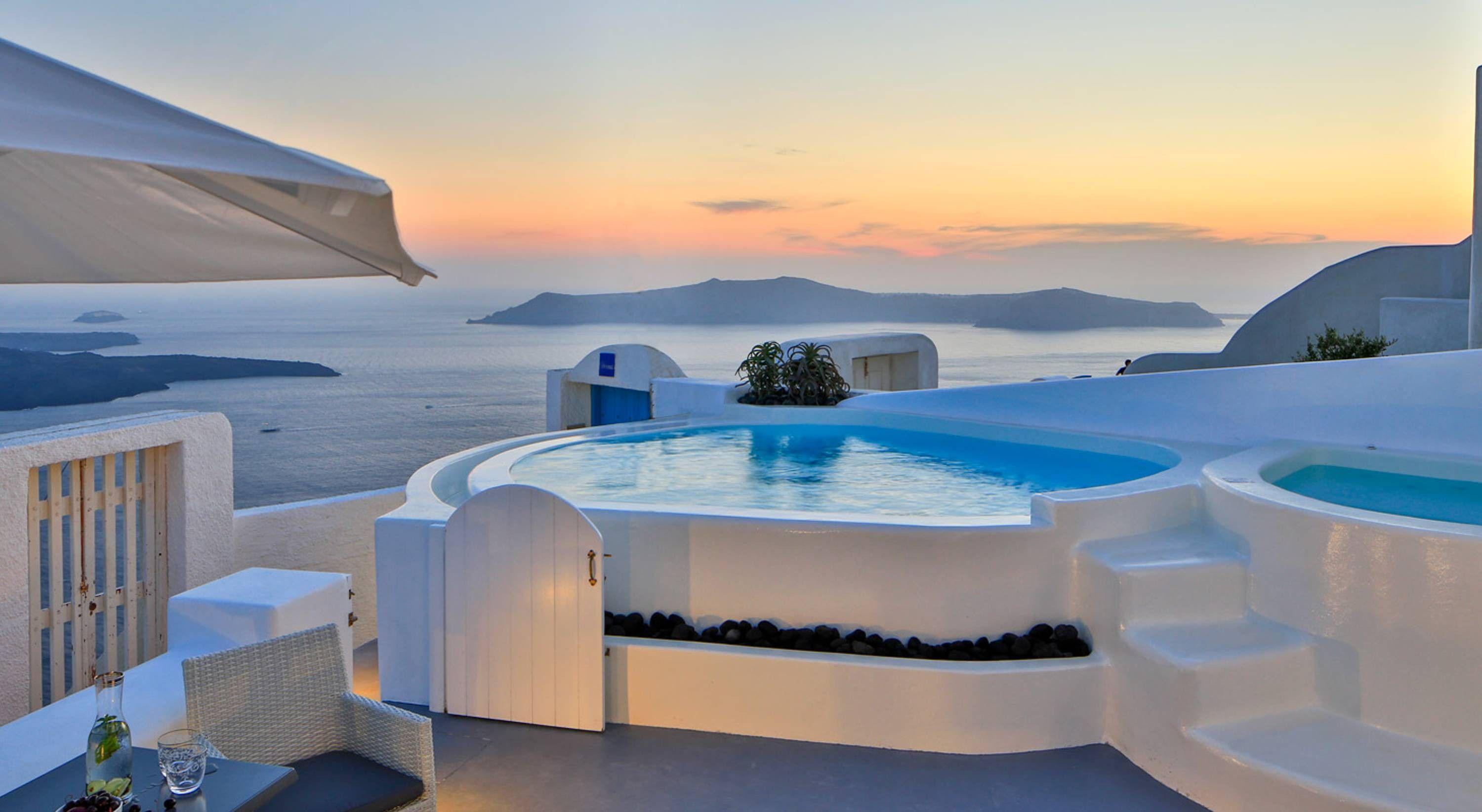 Oceans: Sunset Santorini Greece Dreams Luxury Suites Imerovigli