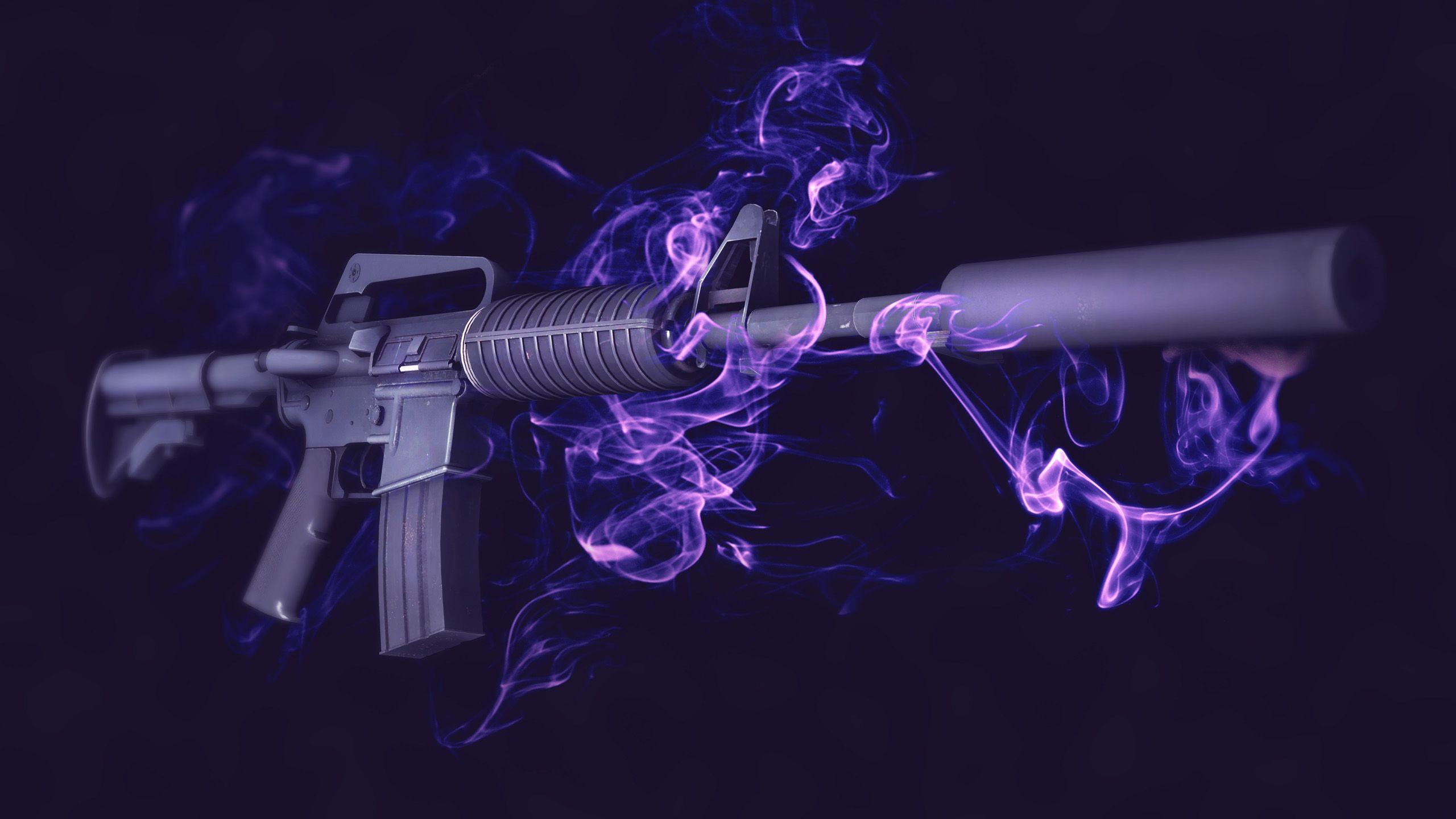 M4A1 S Purple Fire. CS:GO Wallpaper And Background