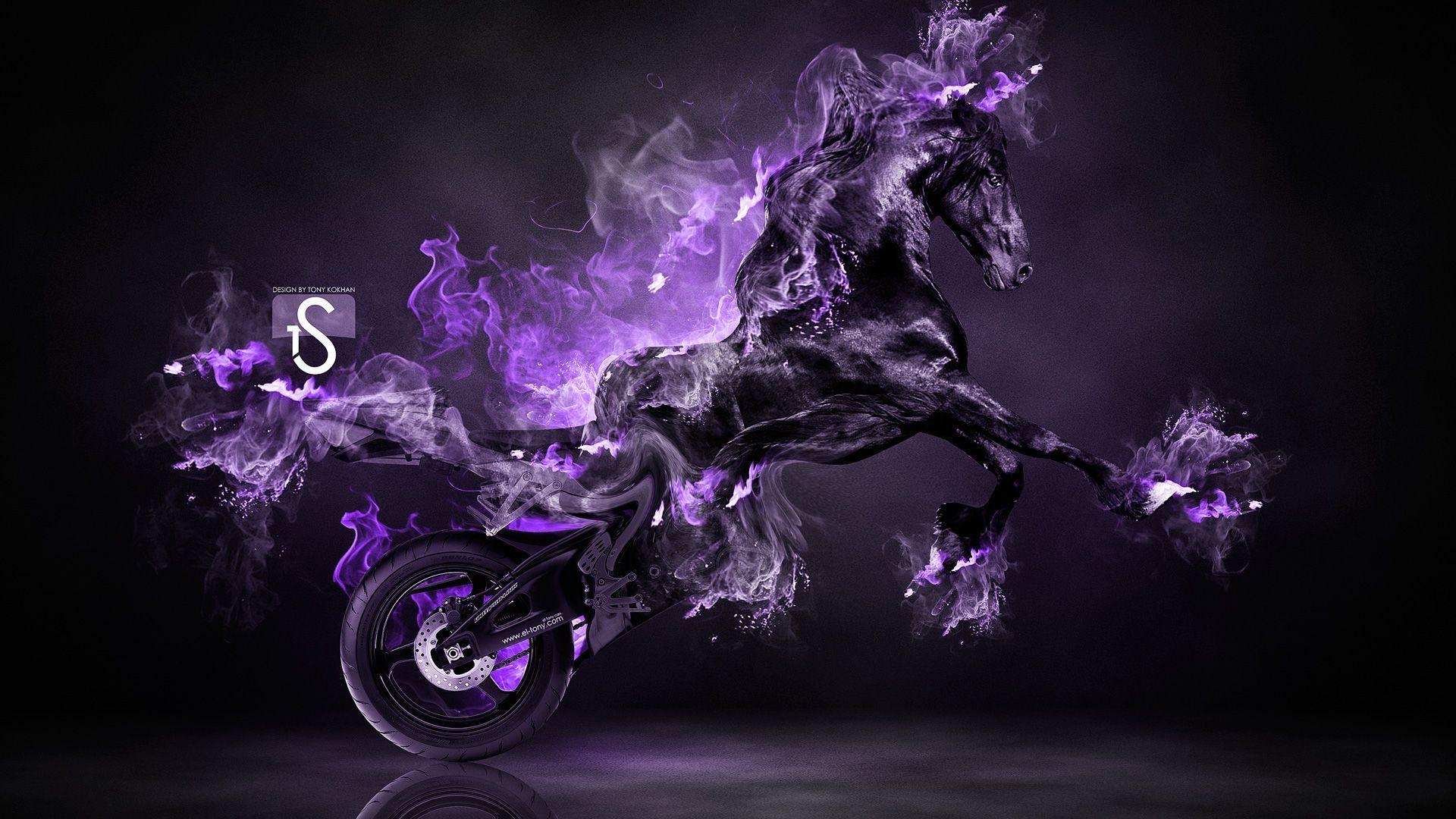 Neon Purple Flames.. power fire 2014 ducati diavel tiger fire