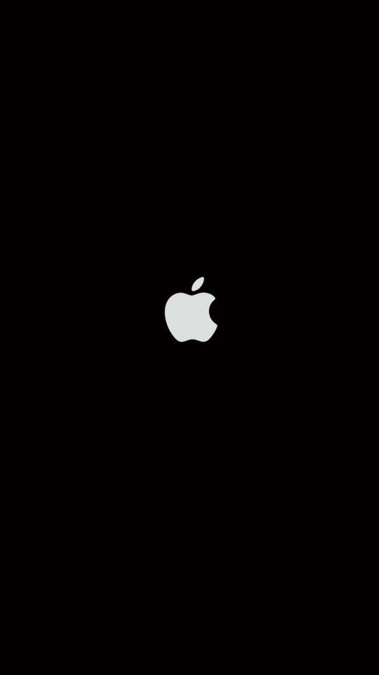Plain Black iPhone 6 Wallpaper 27063 iPhone 6 Wallpaper #Apple # Logo #iPhone. Apple logo wallpaper iphone, Apple logo wallpaper, Apple wallpaper iphone
