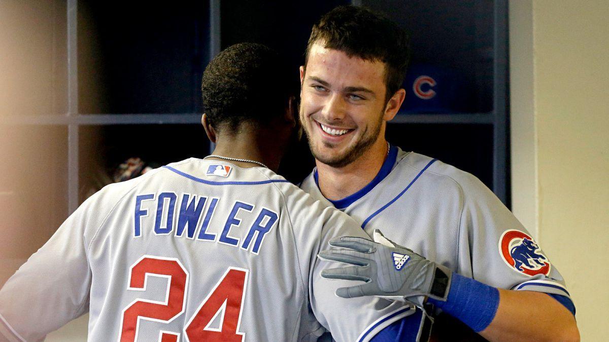 050915 MLB Chicago Cubs Kris Bryant Celebrates With Dexter Fowler