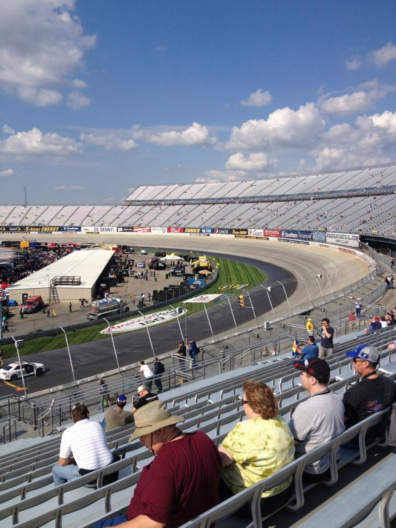 Dover International Speedway, section row seat shared