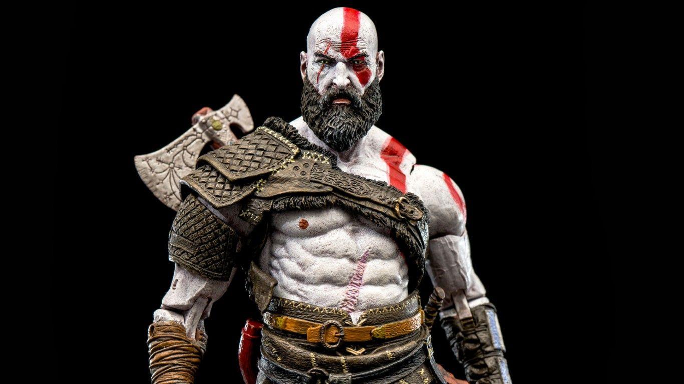 Download 1366x768 Kratos, God Of War 2018 Wallpaper for Laptop
