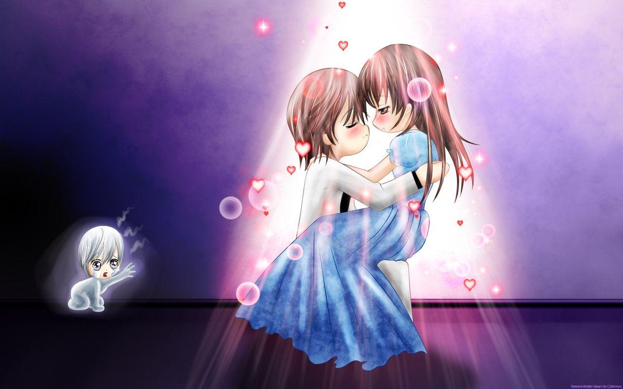 Download Romantic Wallpaper of Boy and Girl Anime