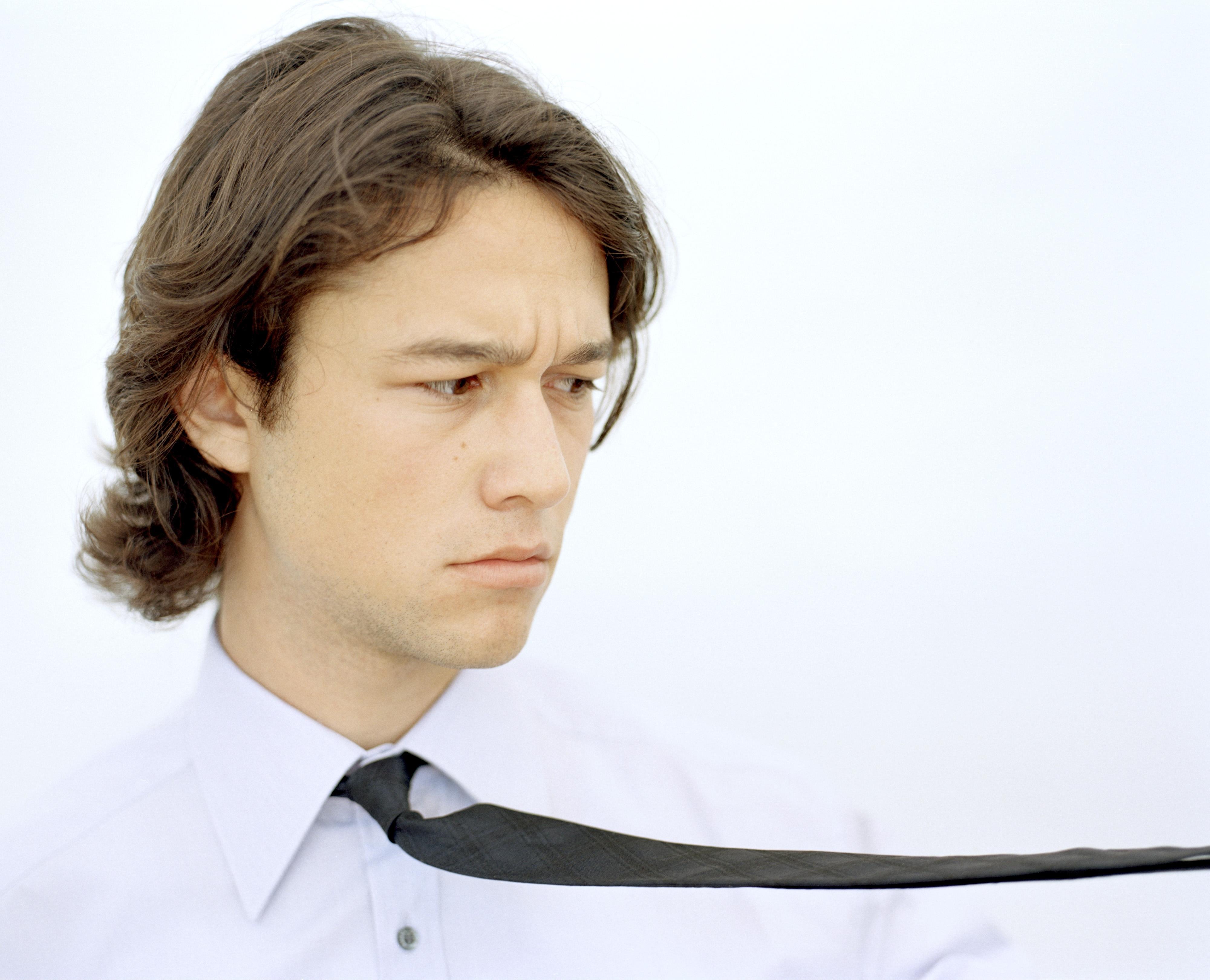 Wallpaper, Joseph Gordon Levitt, dark haired, long haired, tie