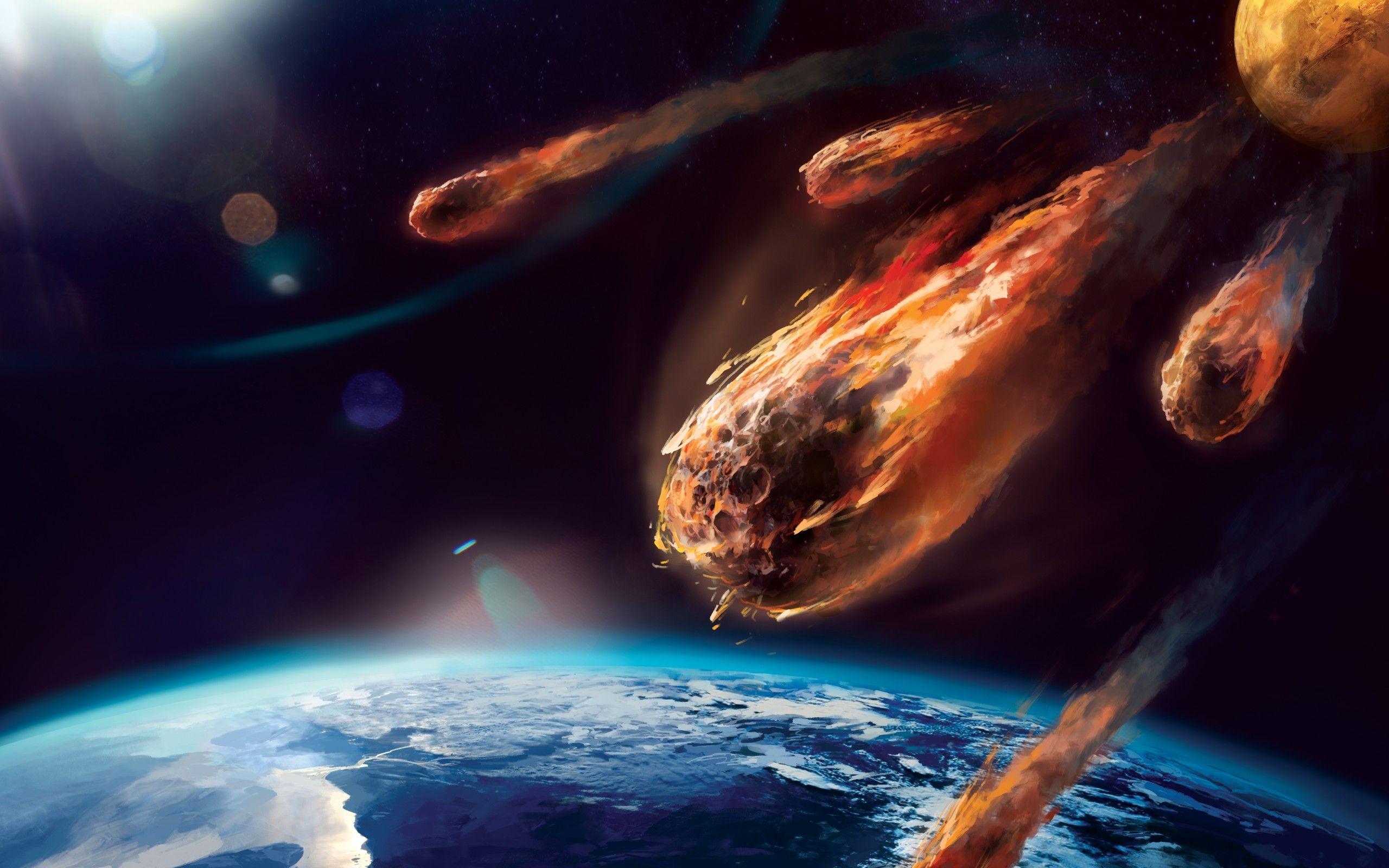 Asteroid Hitting Earth World End Wallpaper