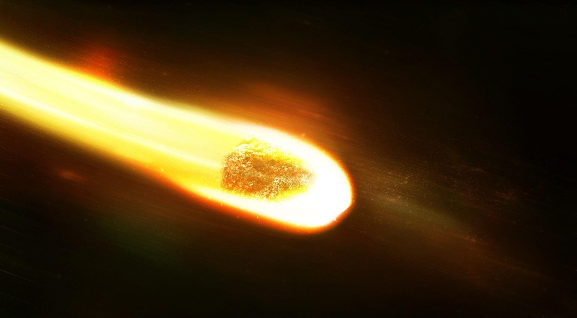 Wallpaper asteroid breaks in atmosphere free desktop background