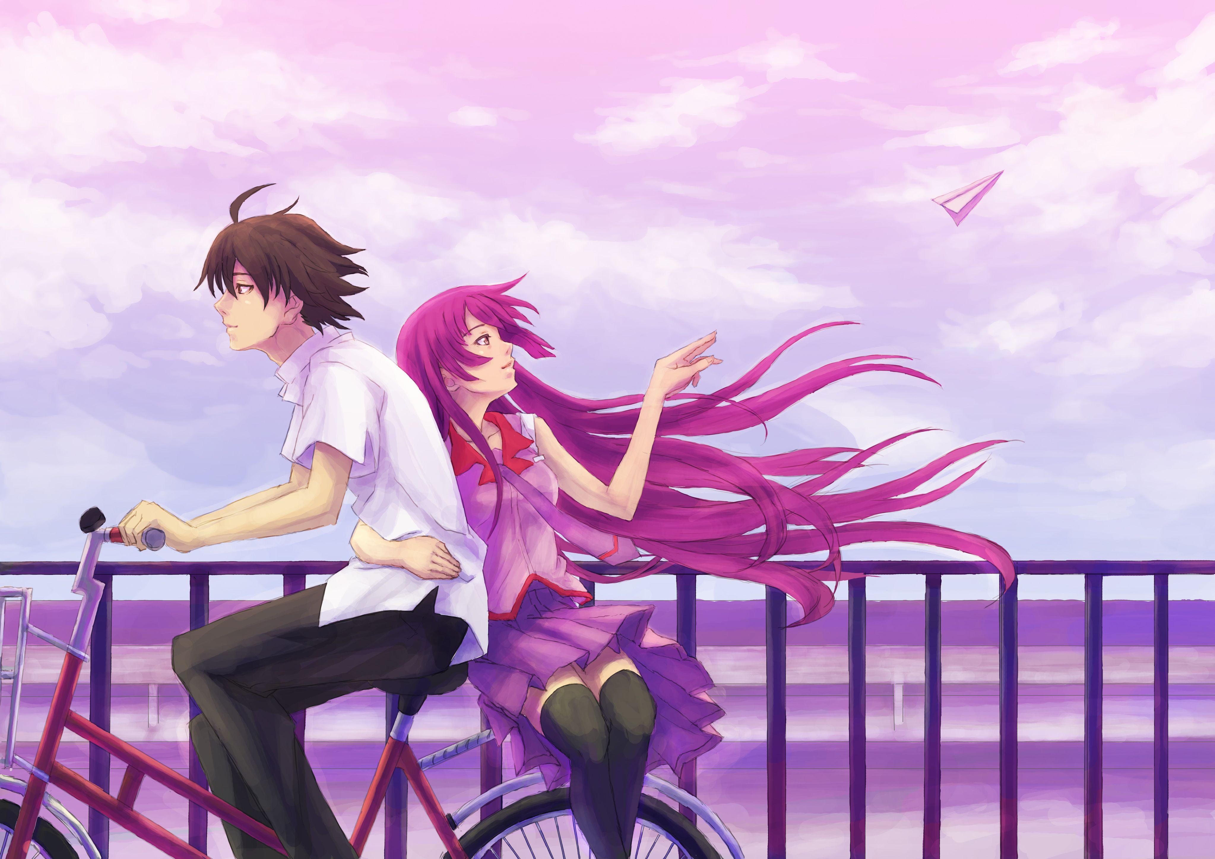 Anime Boy Girl Cycle 4k, HD Anime, 4k Wallpapers, Image