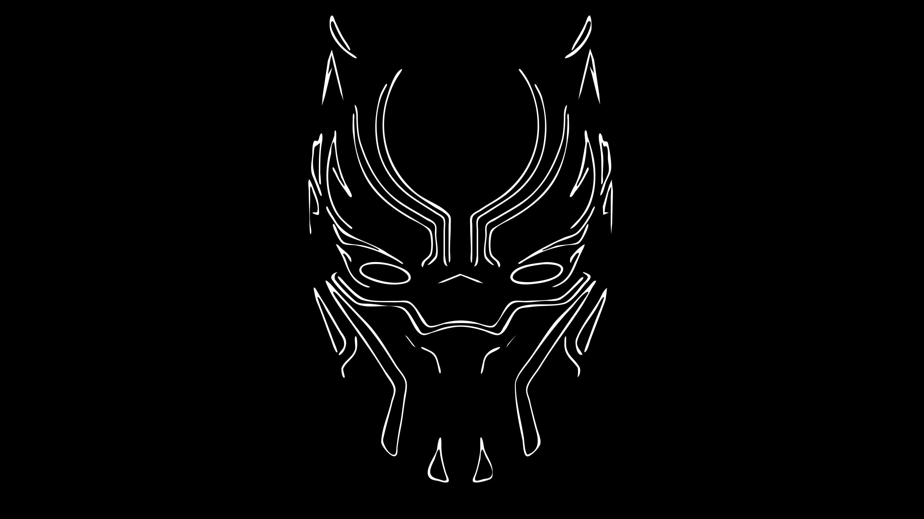 51+ Black Panther Logo Wallpaper 4k