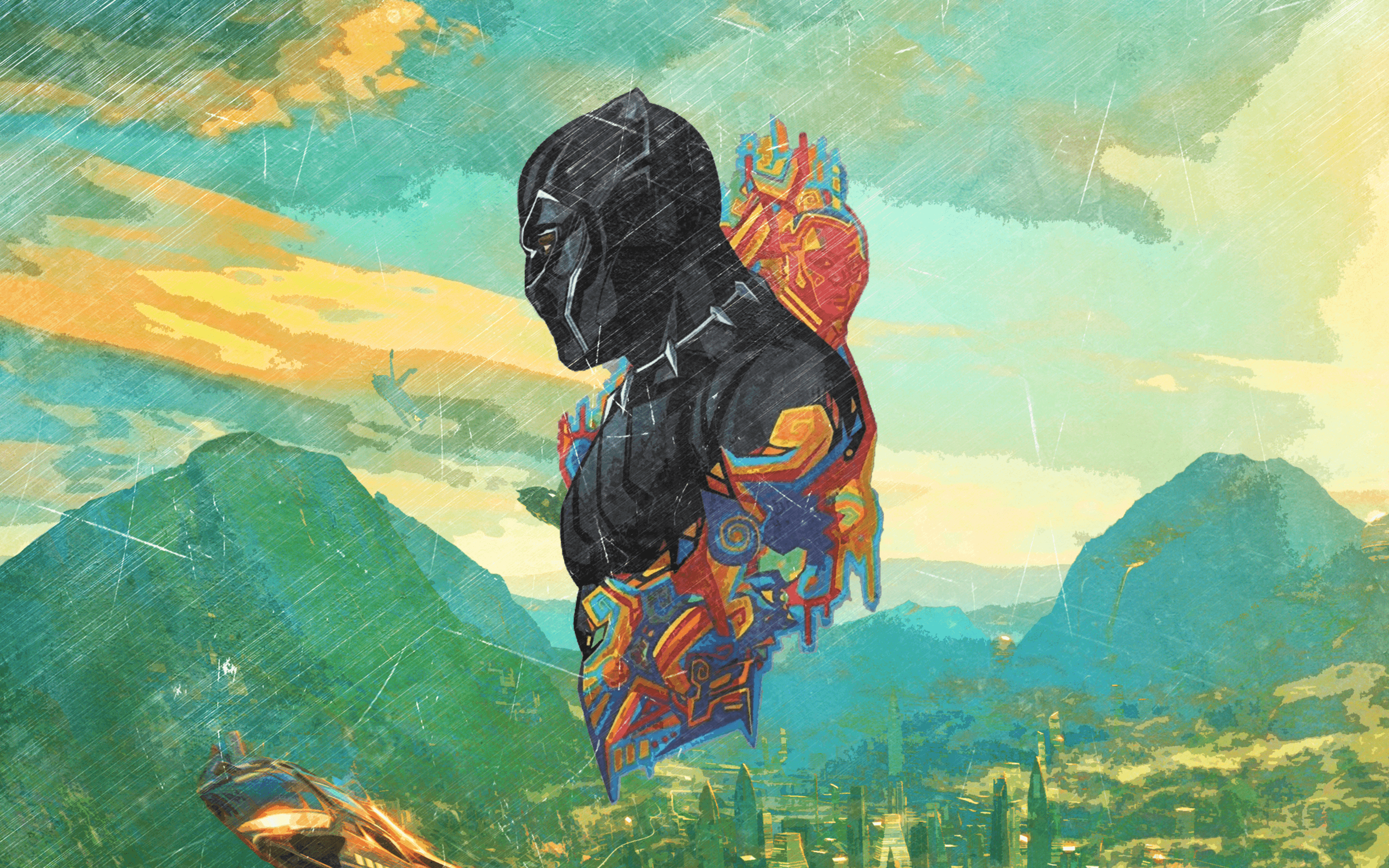 Wallpaper I created using the Black Panther promo art. Enjoy