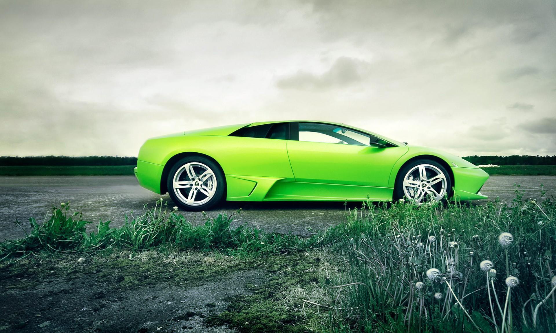 Cool Green Car HD desktop wallpaper, Widescreen, High Definition