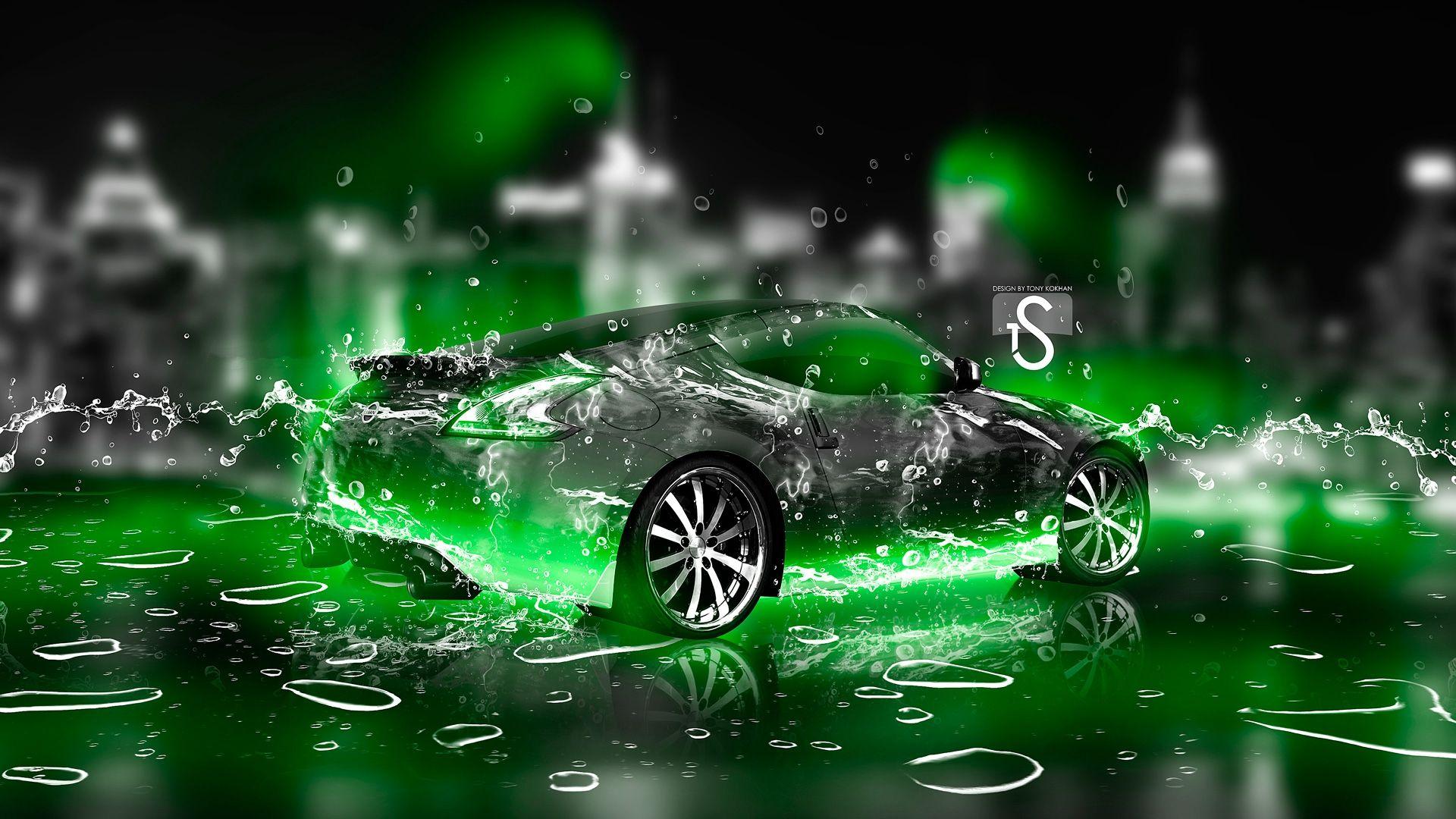 Green Neon Background HD