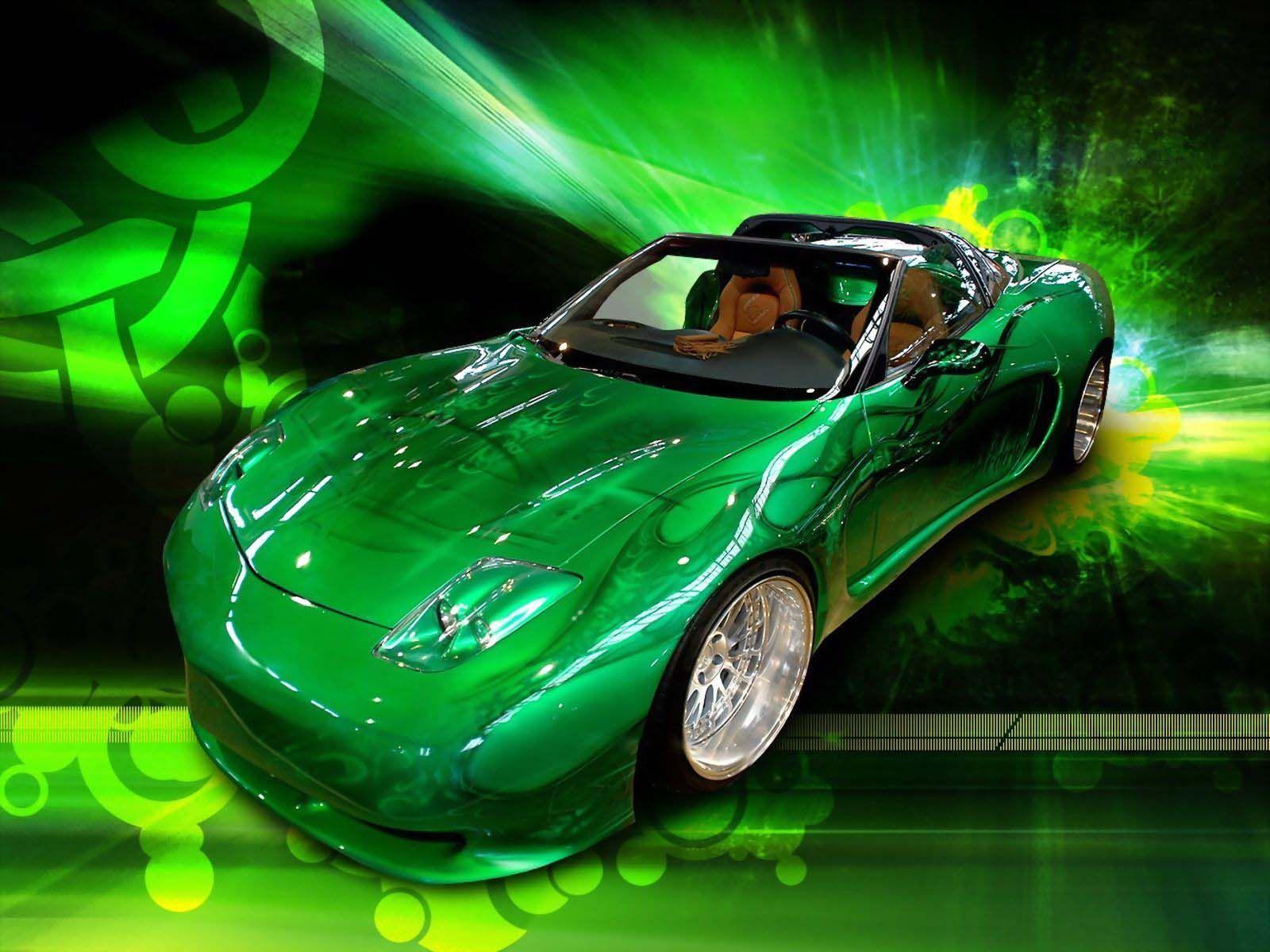 Amazing Green Fantasy Car. HD Other Cars Wallpaper for Mobile