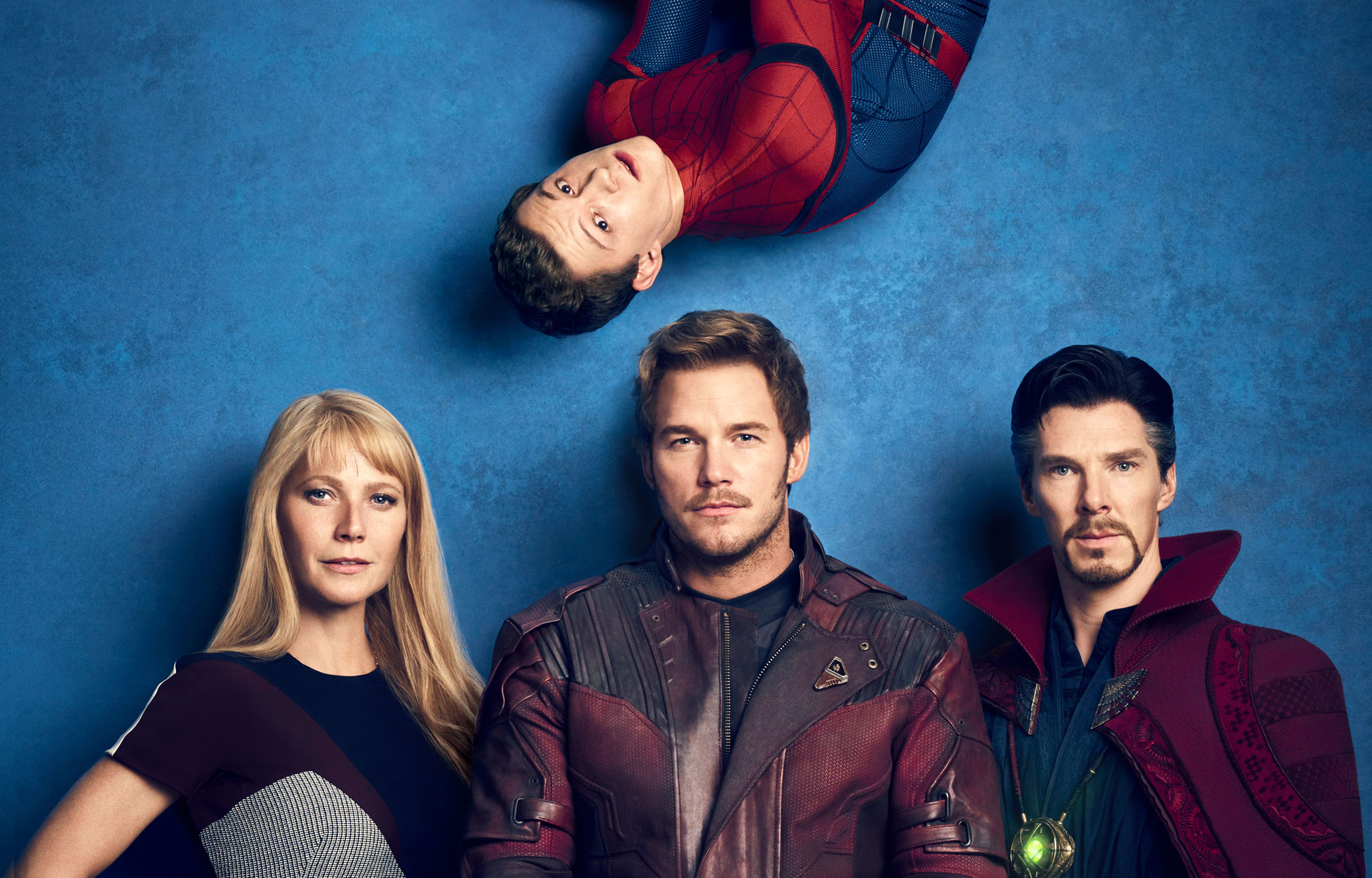 Wallpaper Avengers: Infinity War, Pepper Potts, Spider Man, Star
